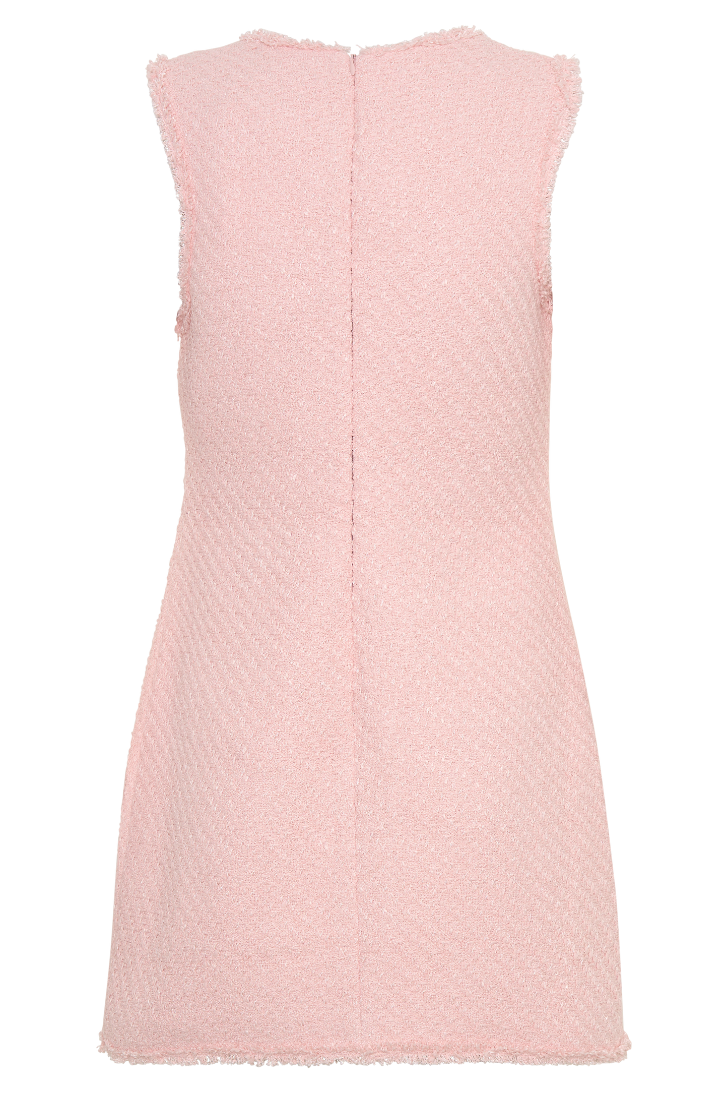 Lea Tweed Sleeveless Mini Dress - Baby Pink