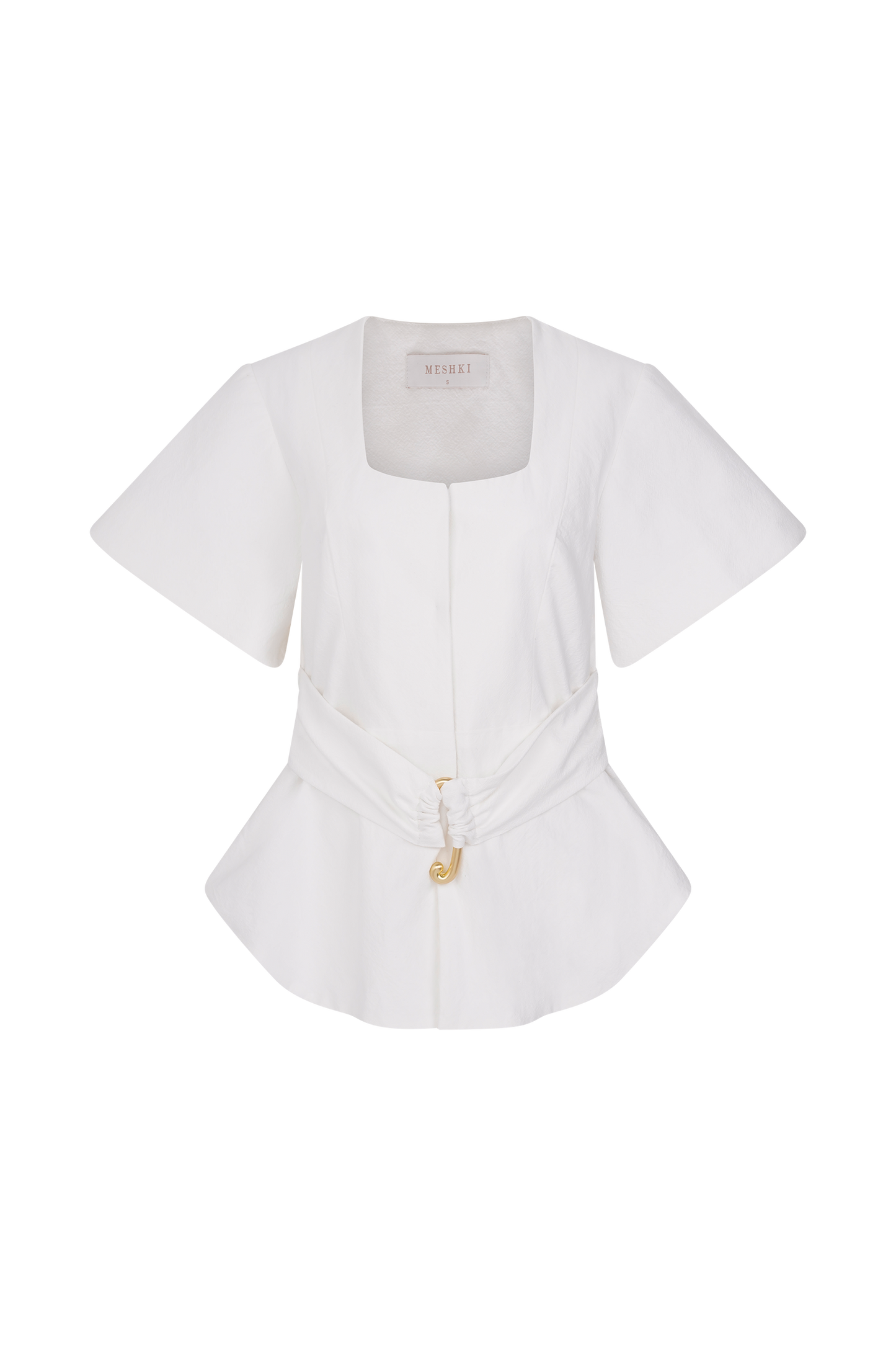 Liberty Cotton Shortsleeve Top - White