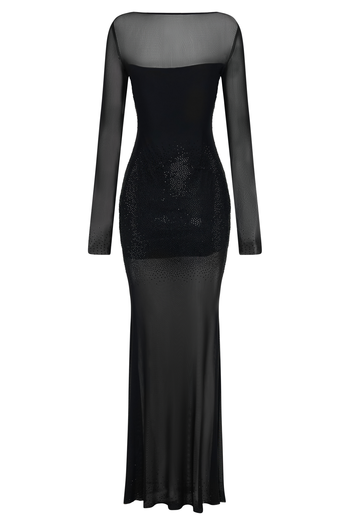 Lior Mesh Maxi Dress With Hotfix - Black