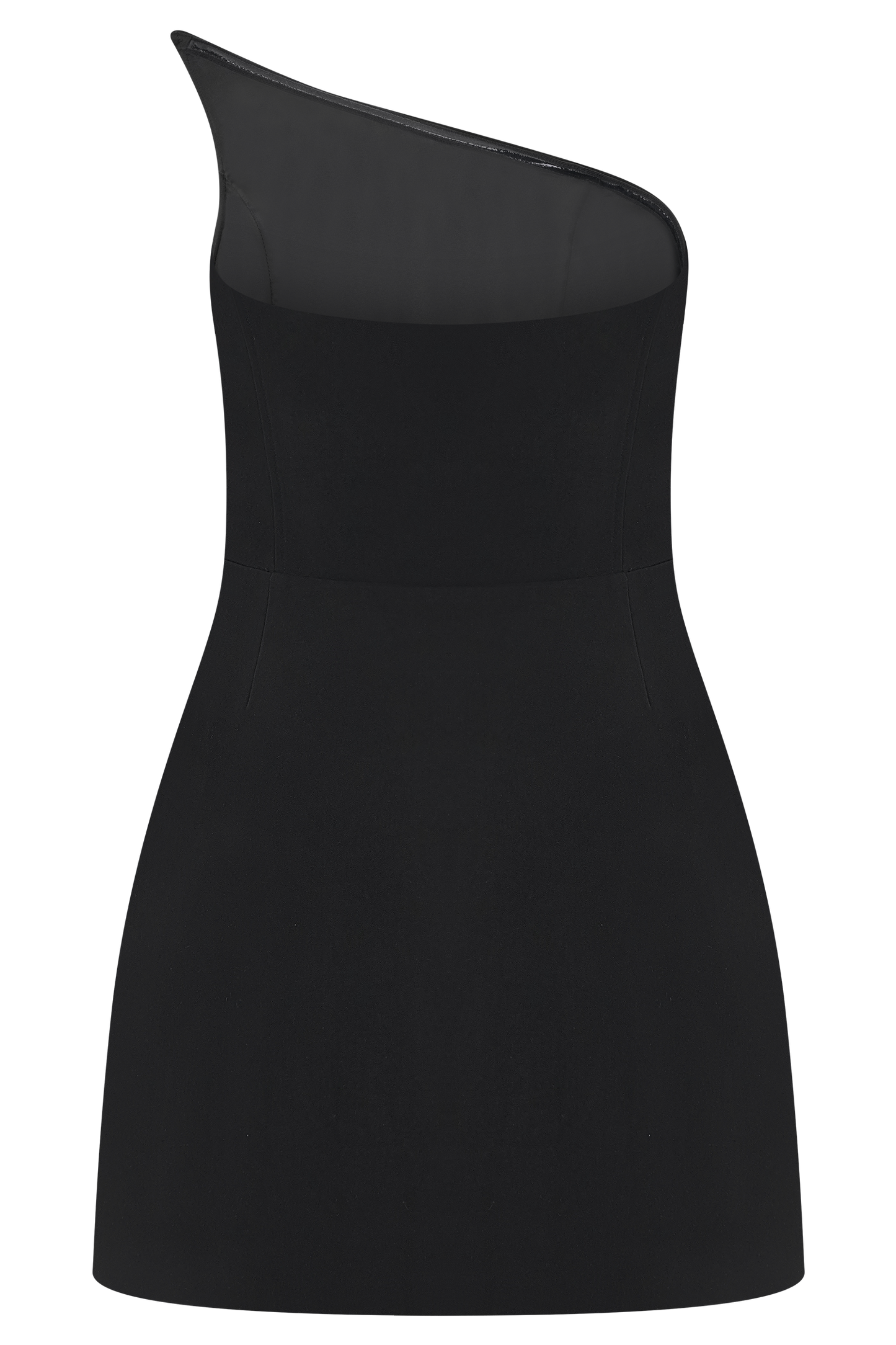 Liva Strapless Diamante Floral Trim Mini Dress - Black