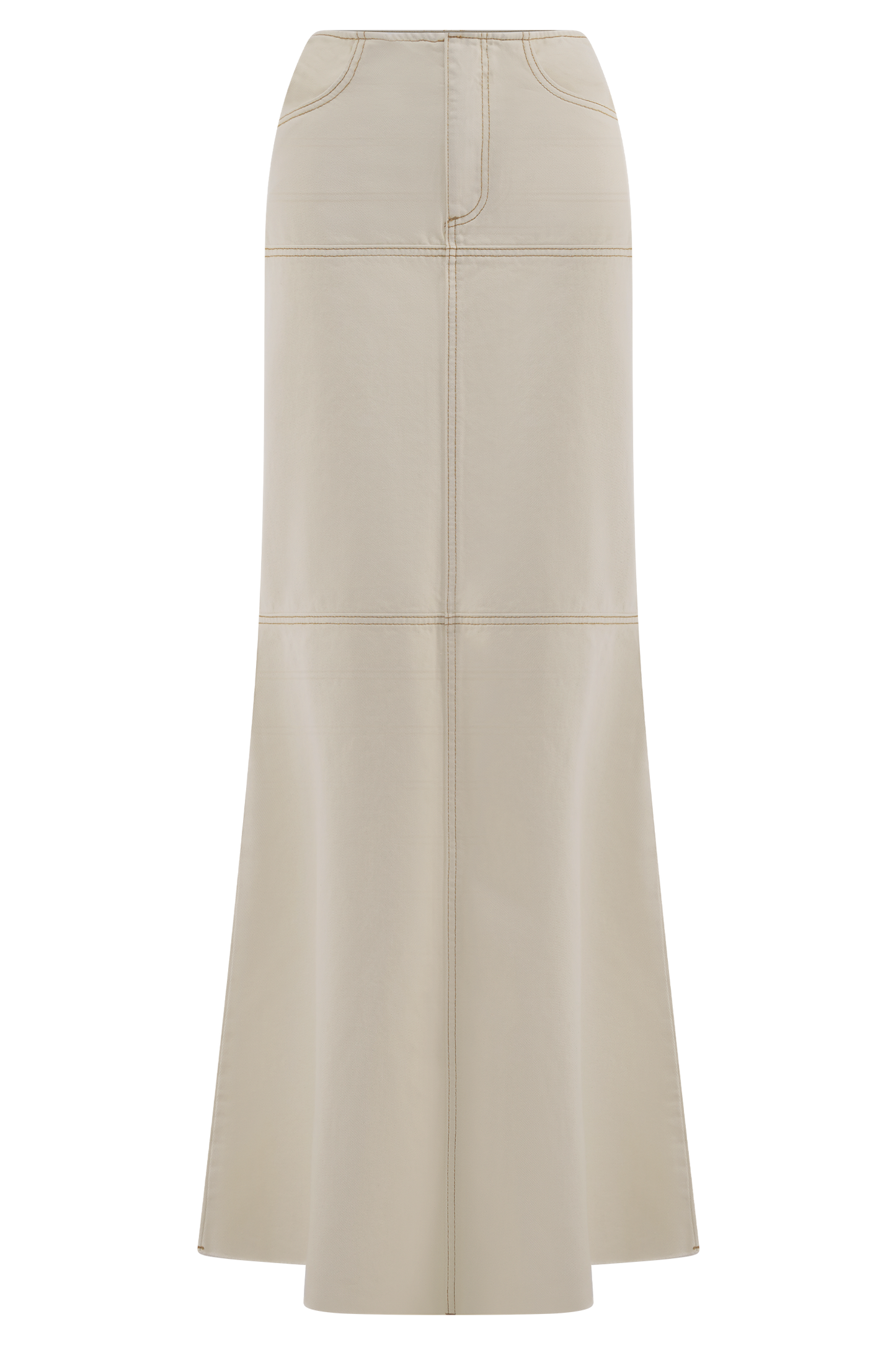 Loretta Denim Maxi Skirt - Ecru