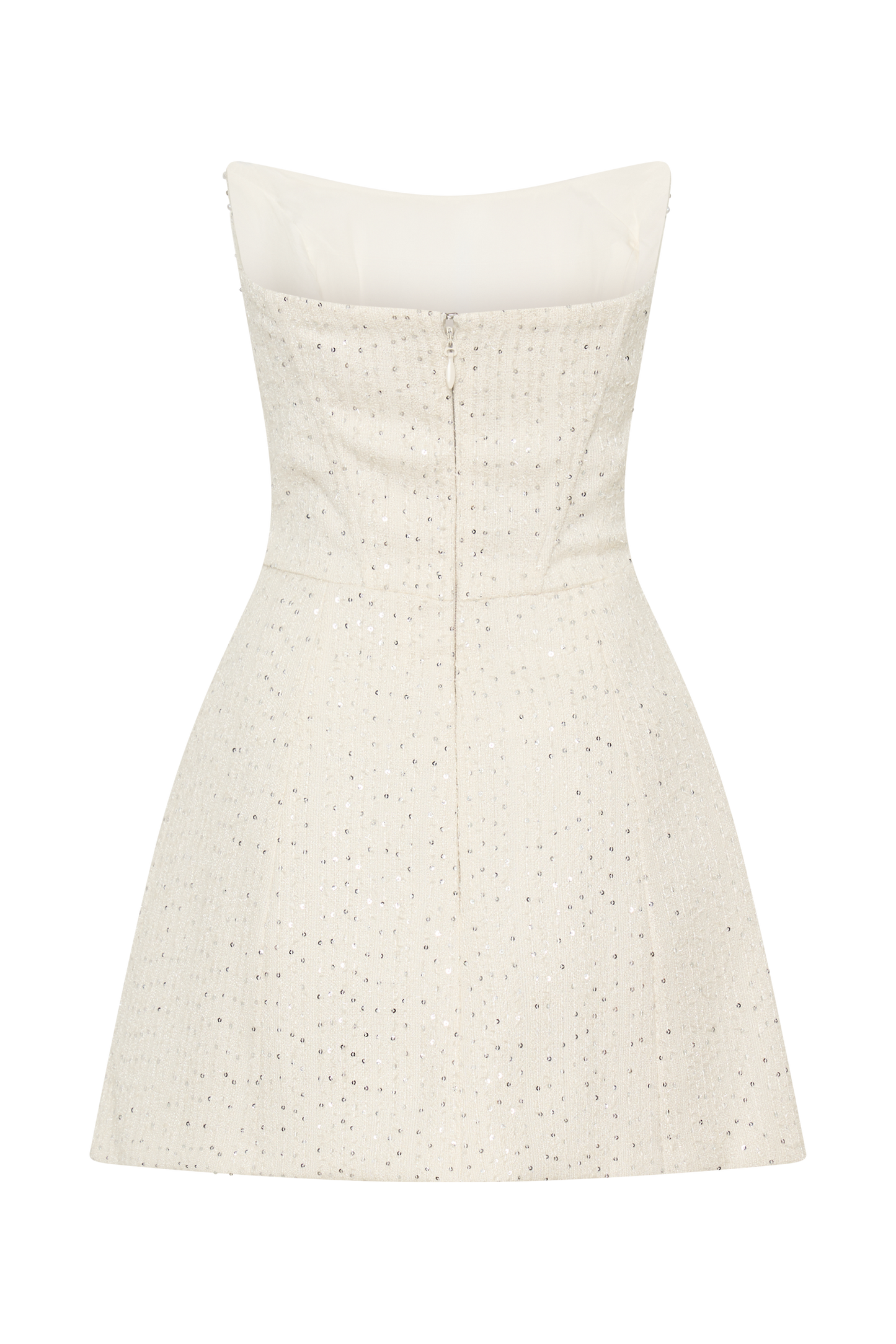 Lorrie Tweed Corset Mini Dress - White