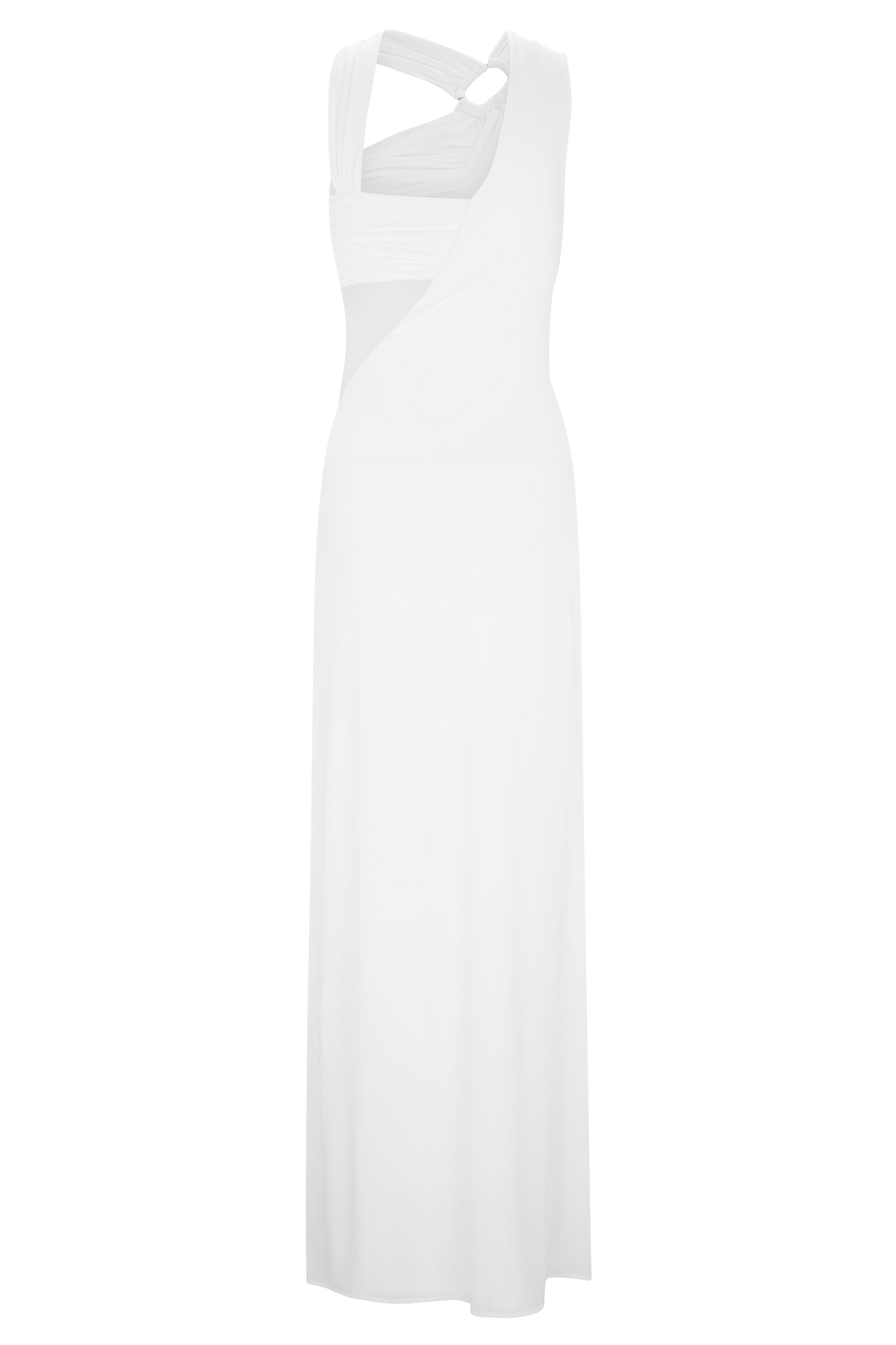 Lottie Slinky Maxi Dress With Split - White
