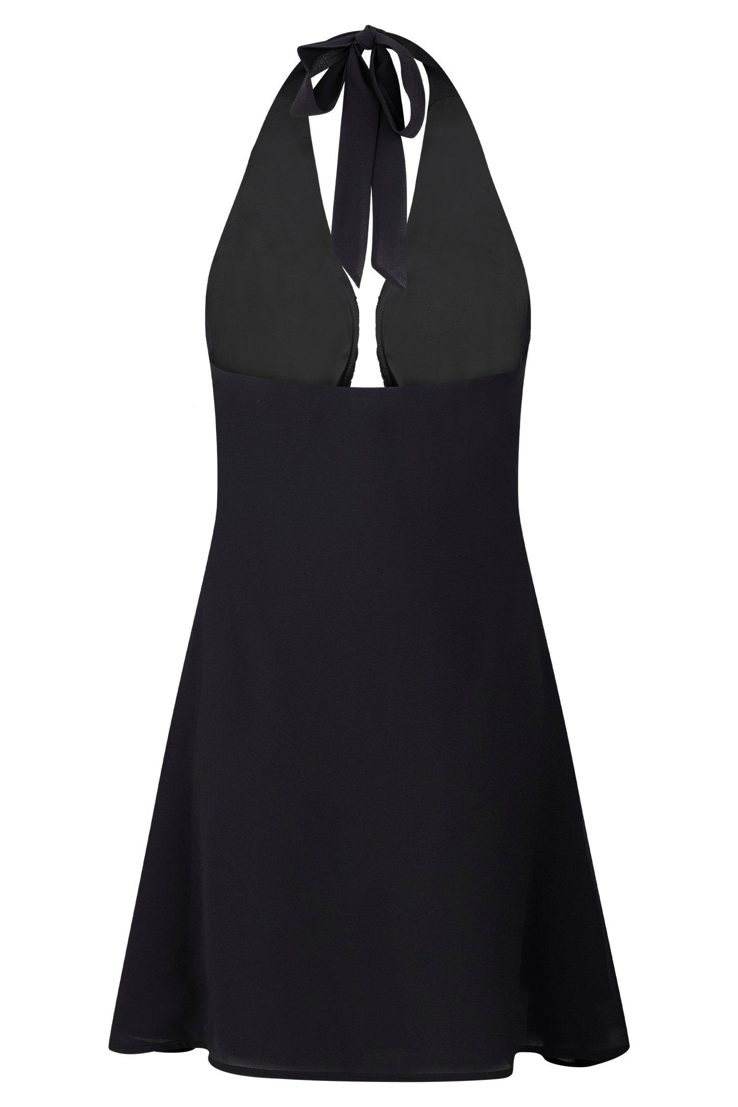 Malakhai Chiffon Halter Mini Dress - Black