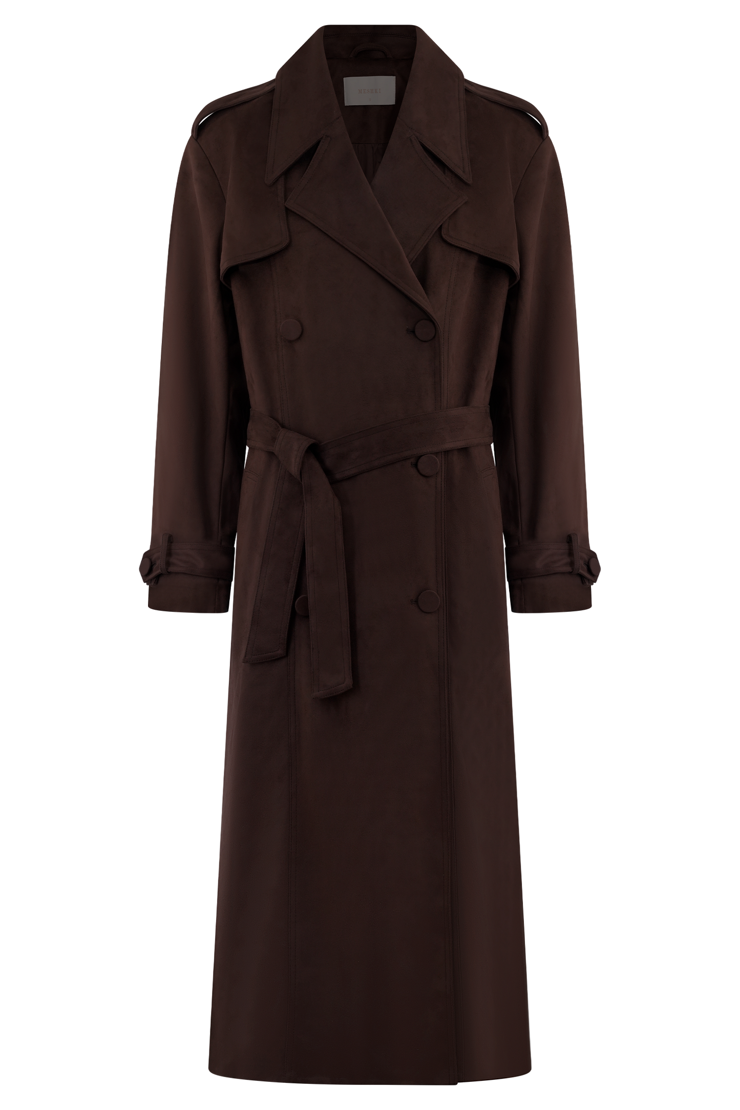 Marc Faux Suede Coat - Cocoa Chocolate