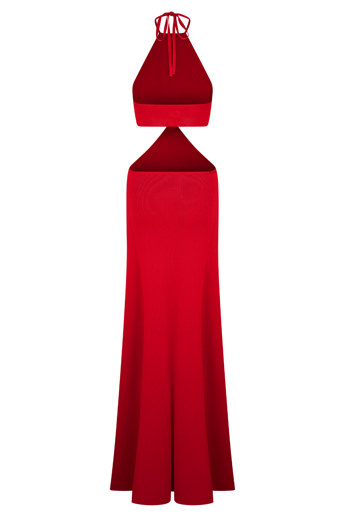 Marlowe Halter Knit Maxi Dress - Red