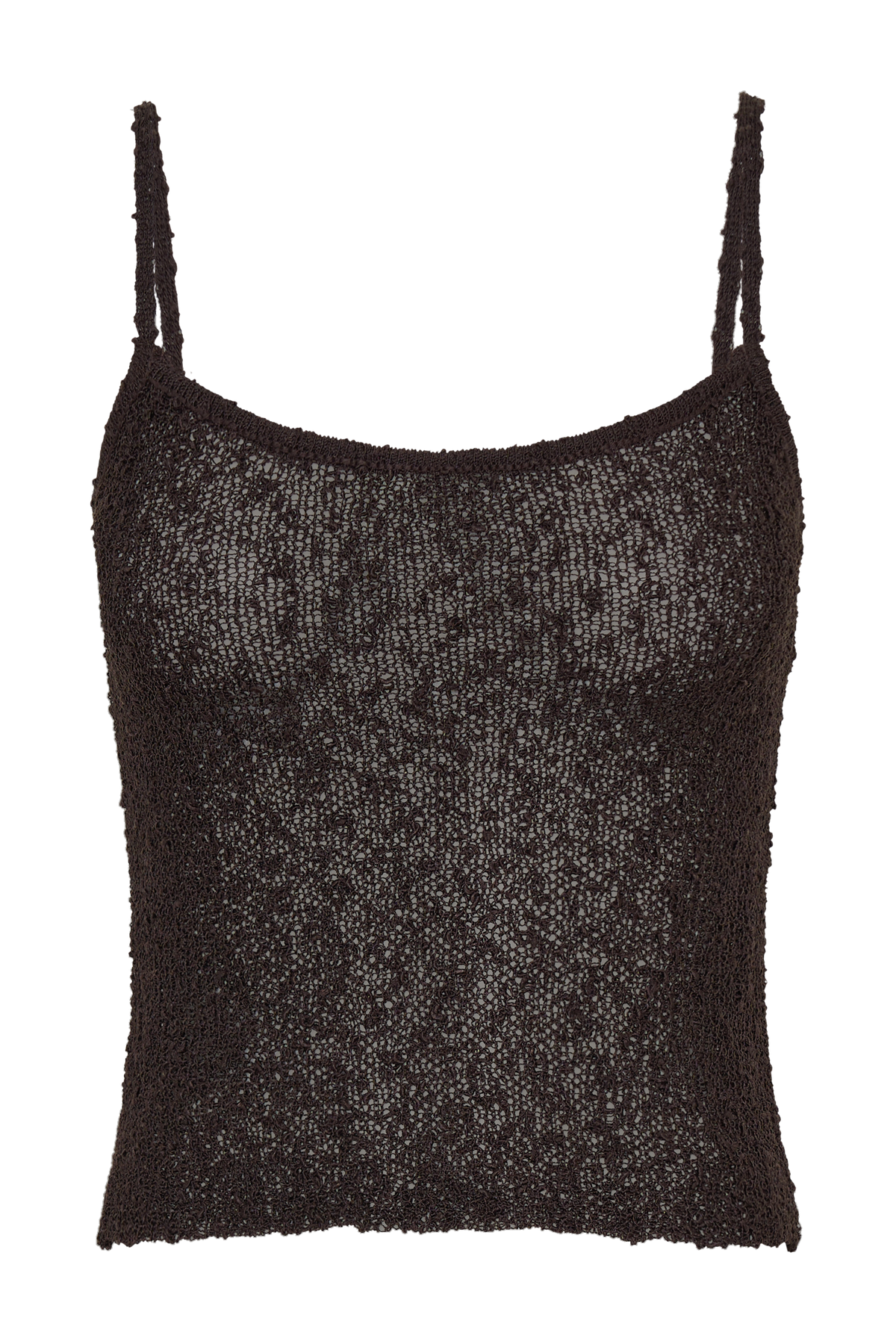 Mattais Boucle Knit Top - Dark Chocolate
