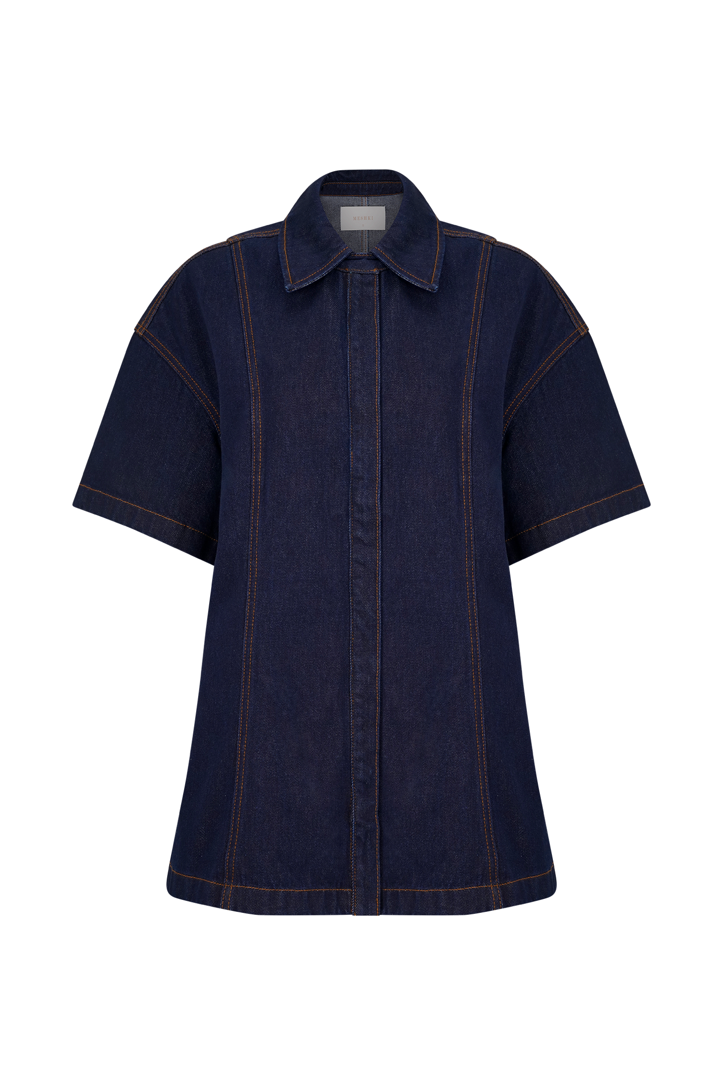 Maya Oversized Denim Shirt - Indigo Blue