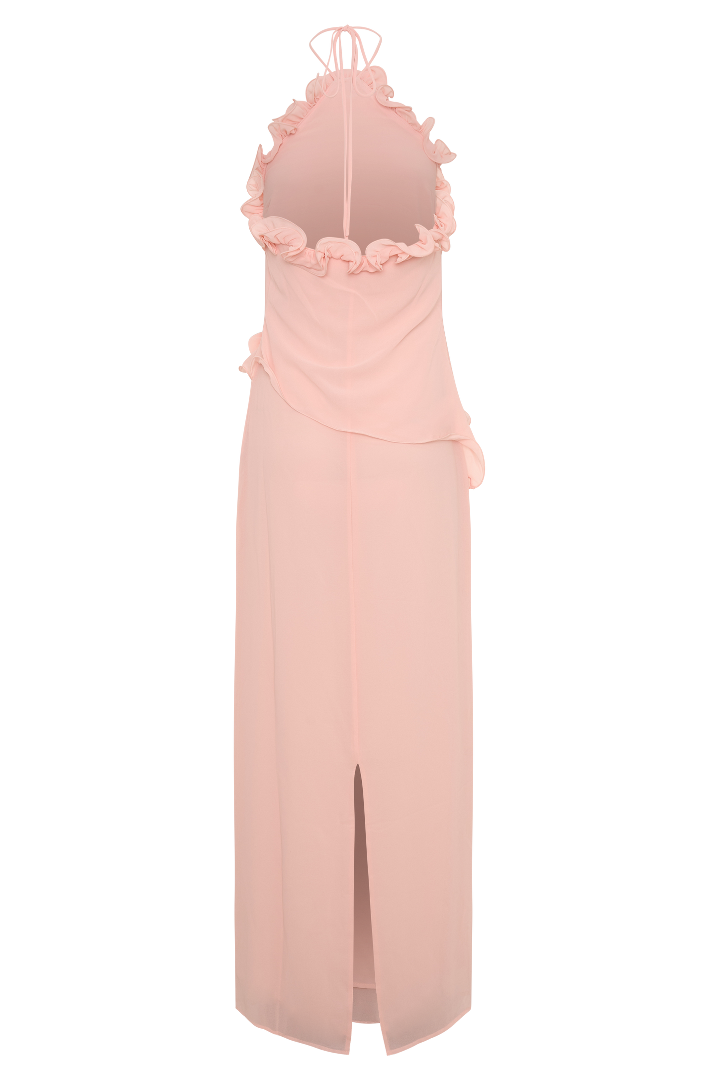 Melissa Chiffon Flower Maxi Dress - Baby Pink