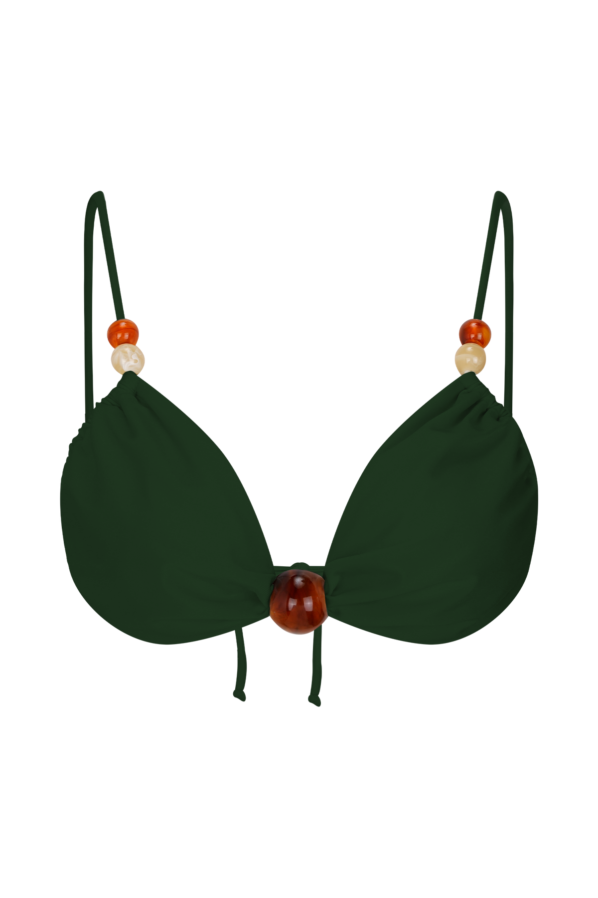 Memphis Beaded Bikini Top - Green