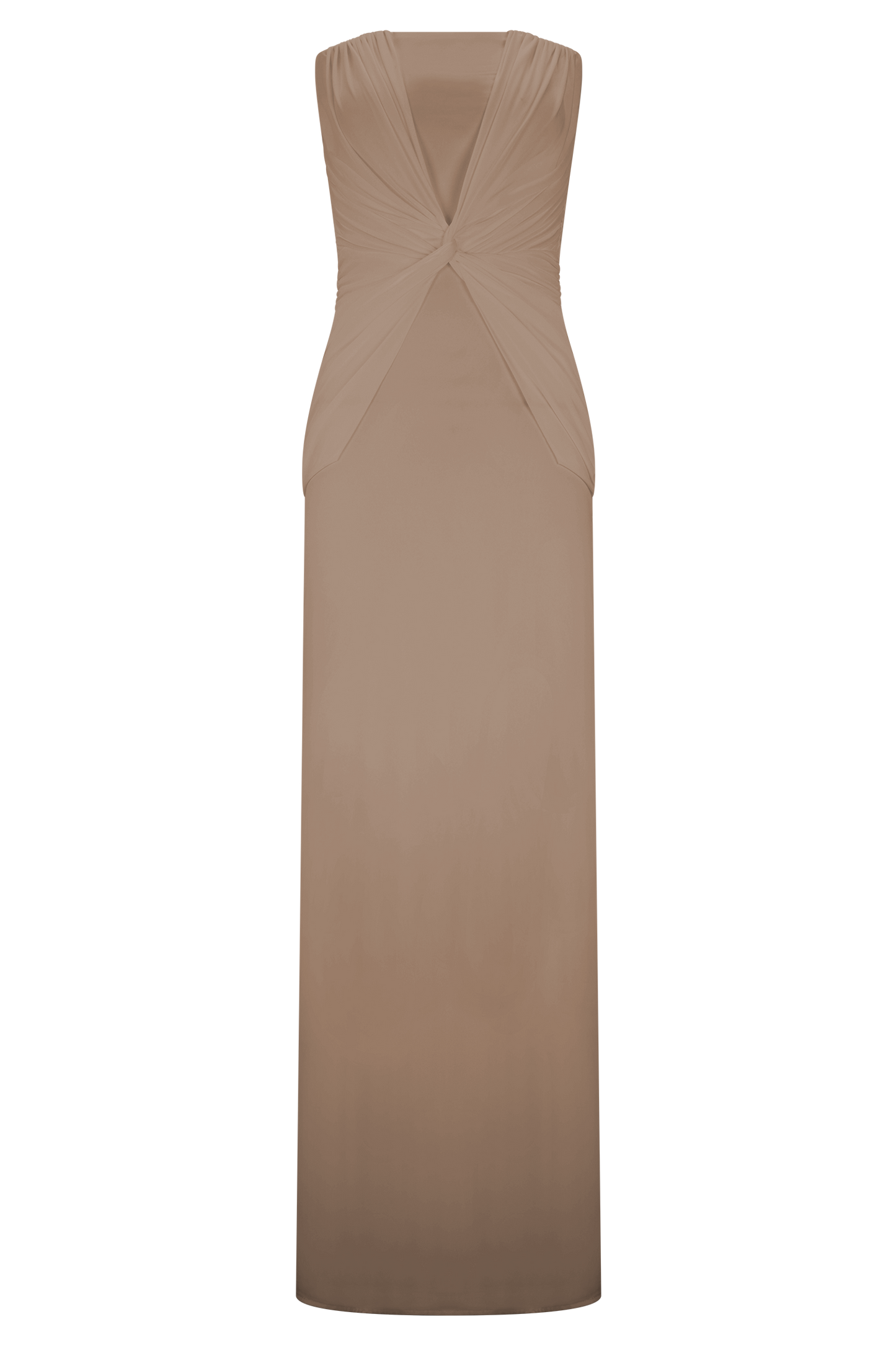 Mirren Strapless Slinky Maxi Dress - Bronze