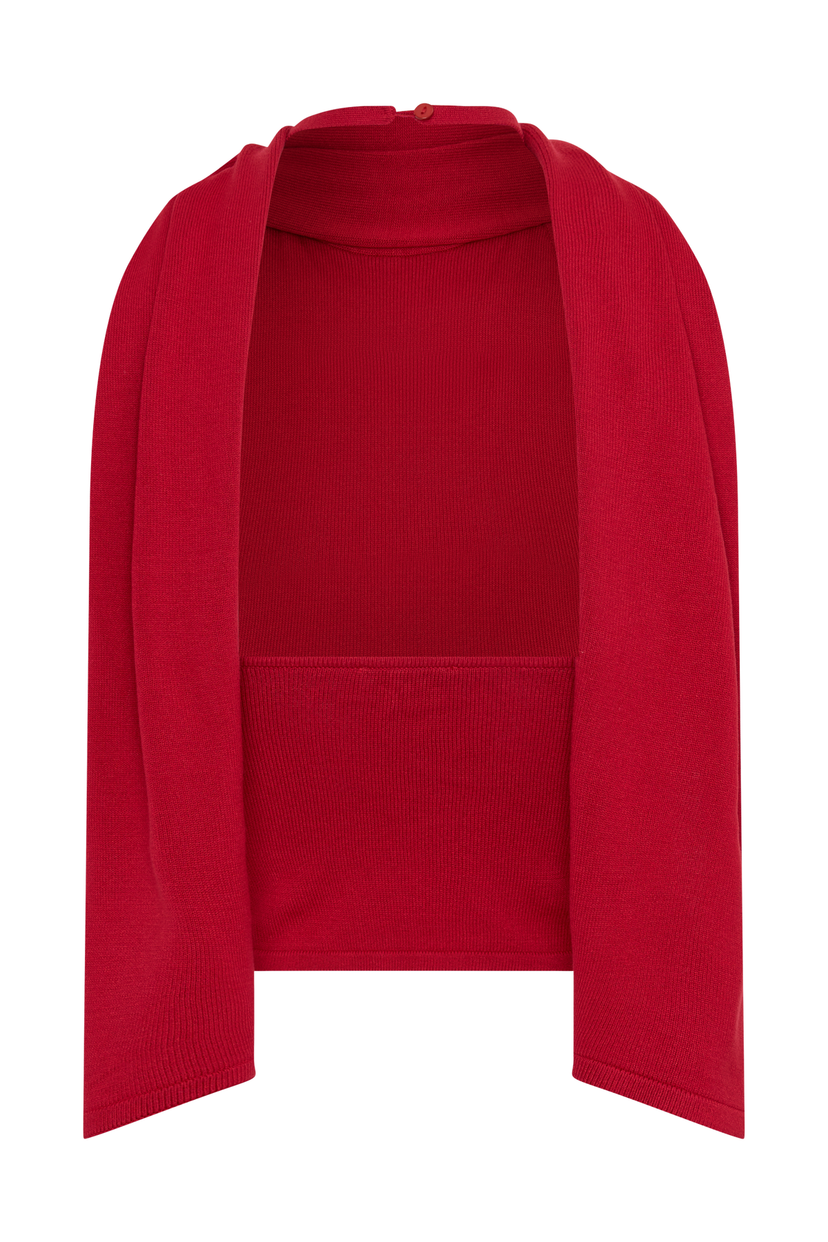 Misty Halter Backless Knit Top - Red