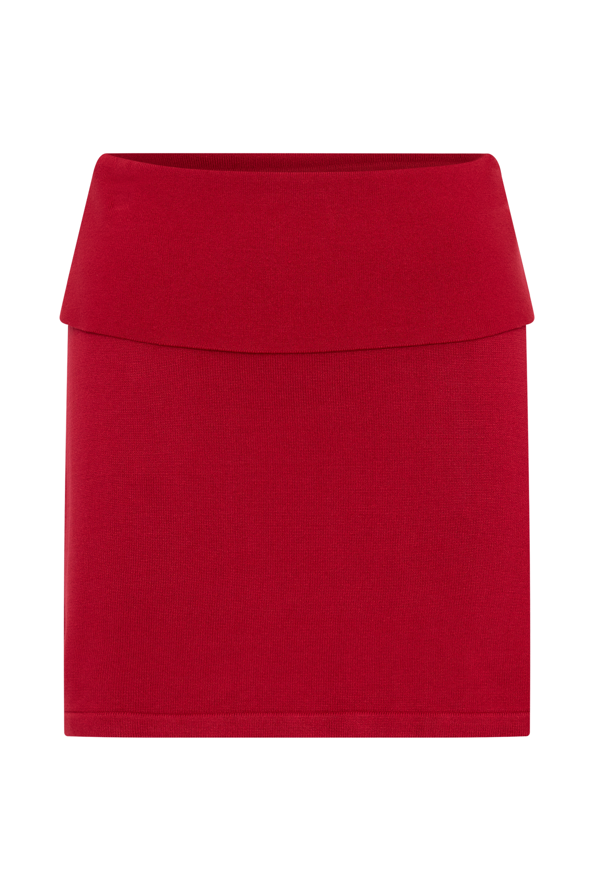 Misty Mid Rise Knit Mini Skirt - Red