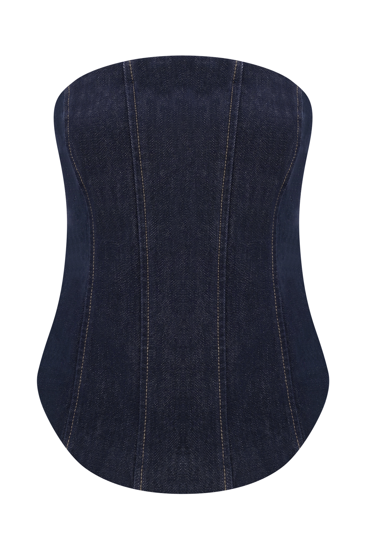 Monte Strapless Denim Corset - Washed Indigo Blue