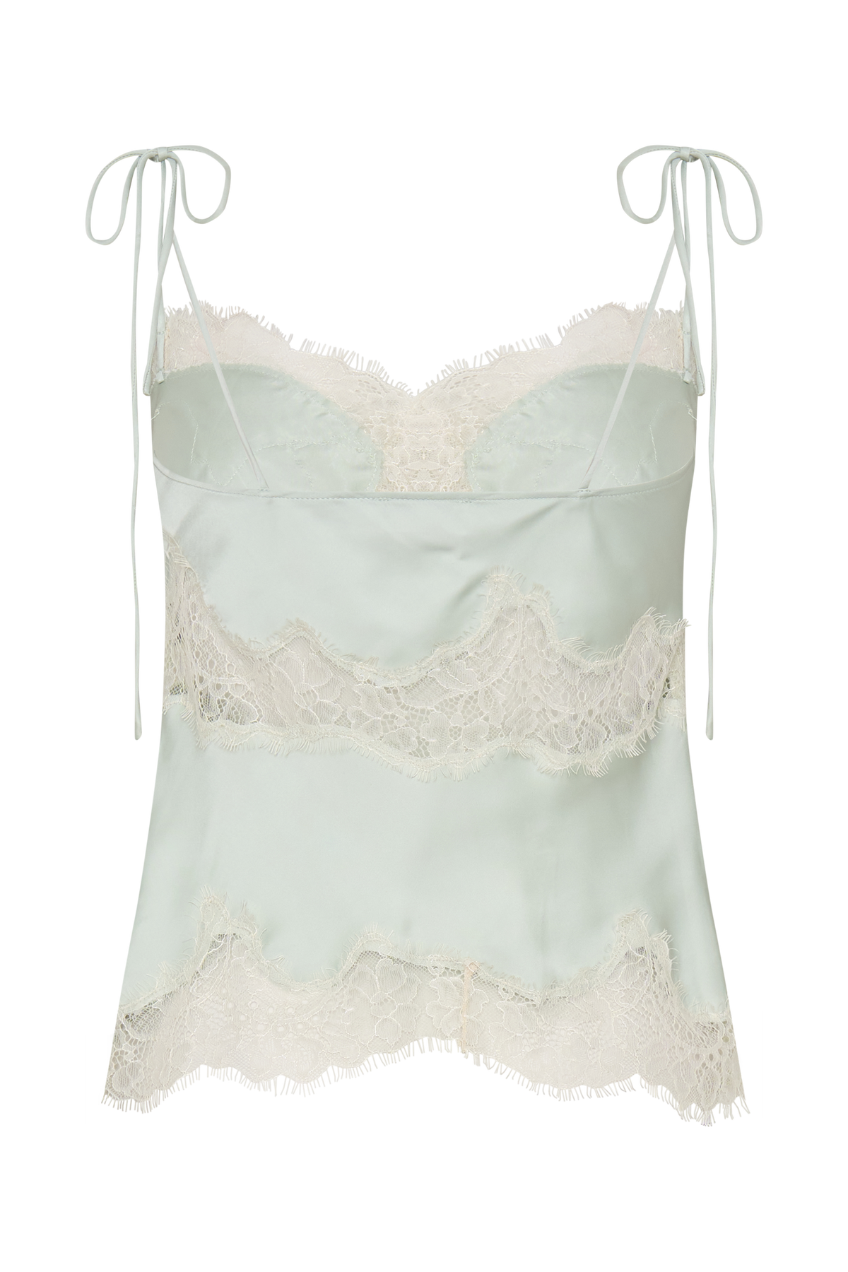 Nina Satin And Lace Camisole - Sage