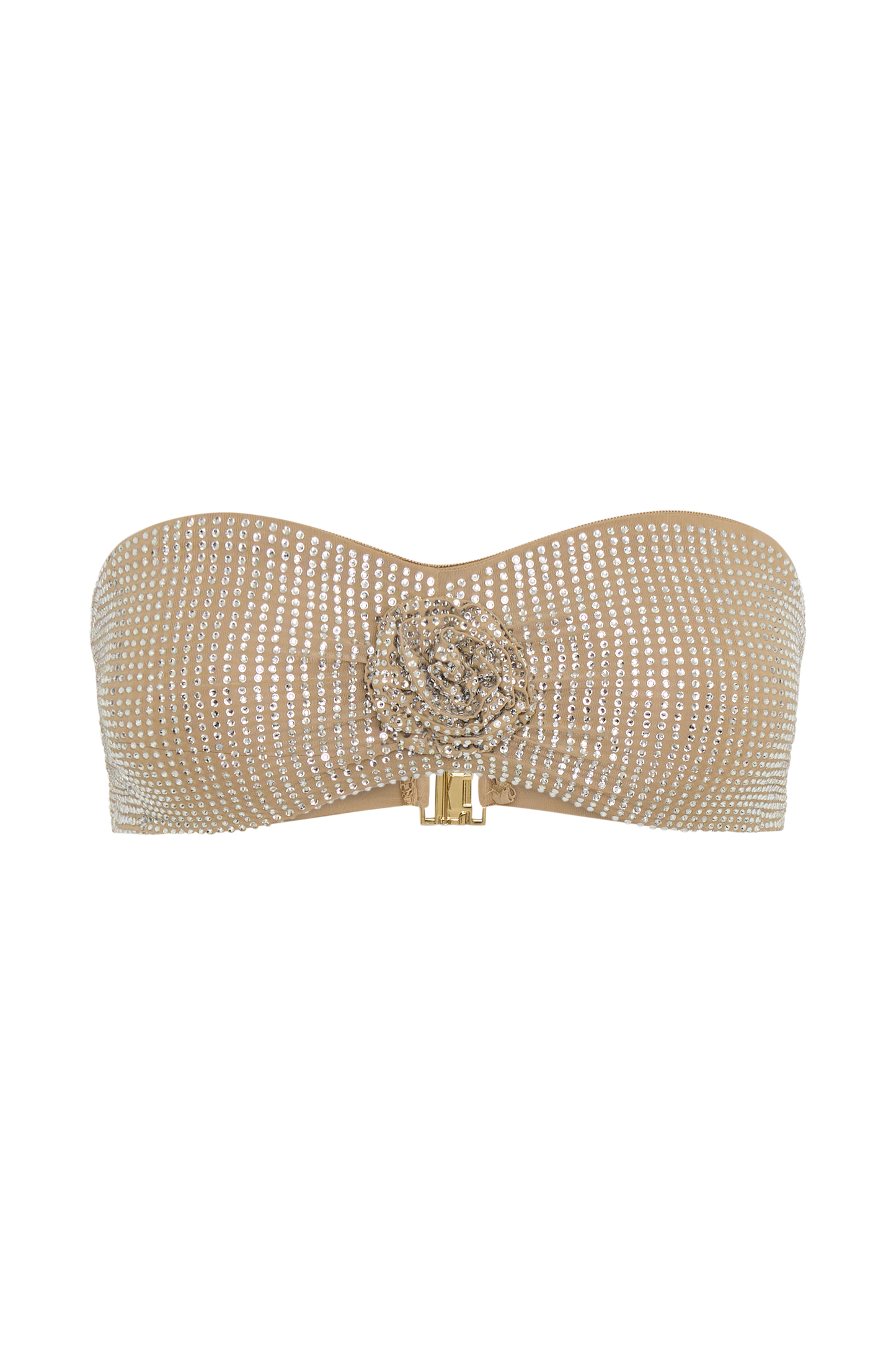 Noreen Rose Diamante Bikini Top - Nude