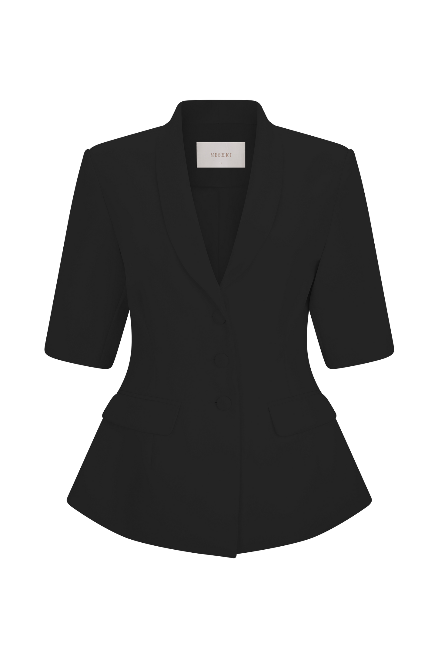 Opal Puff Sleeve Suiting Top - Black