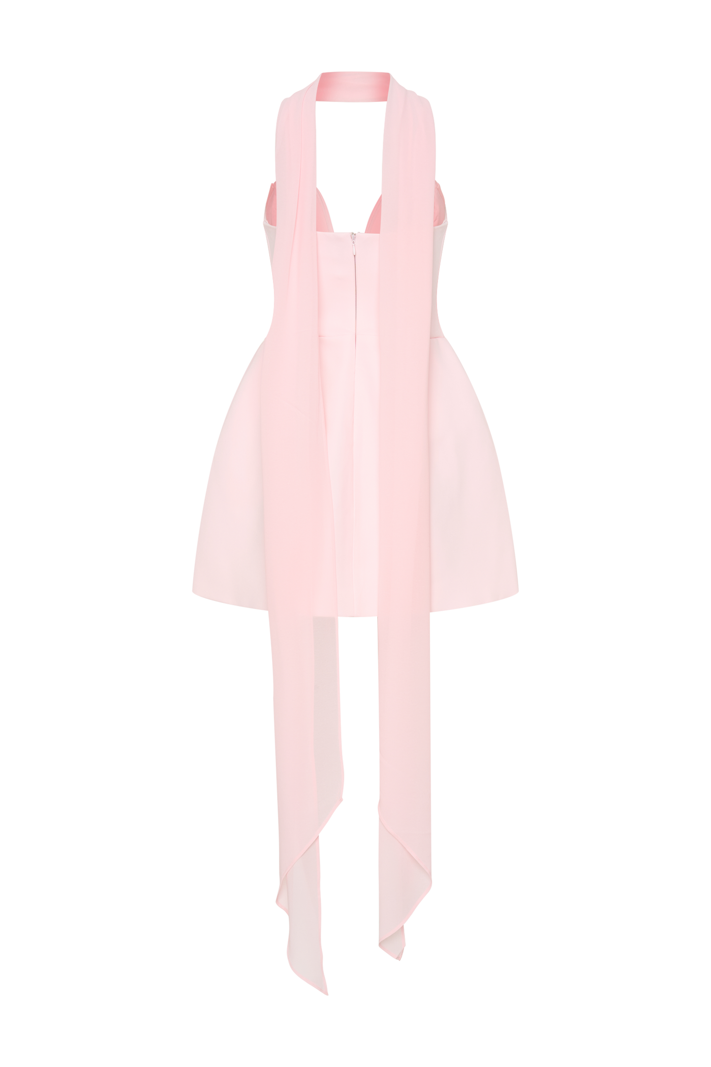 Orellia Strapless Suiting Mini Dress - Soft Pink