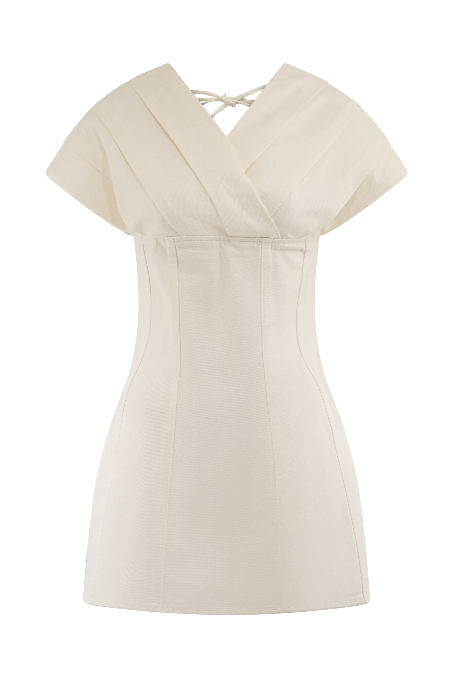 Pascale Off Shoulder Denim Mini Dress - White