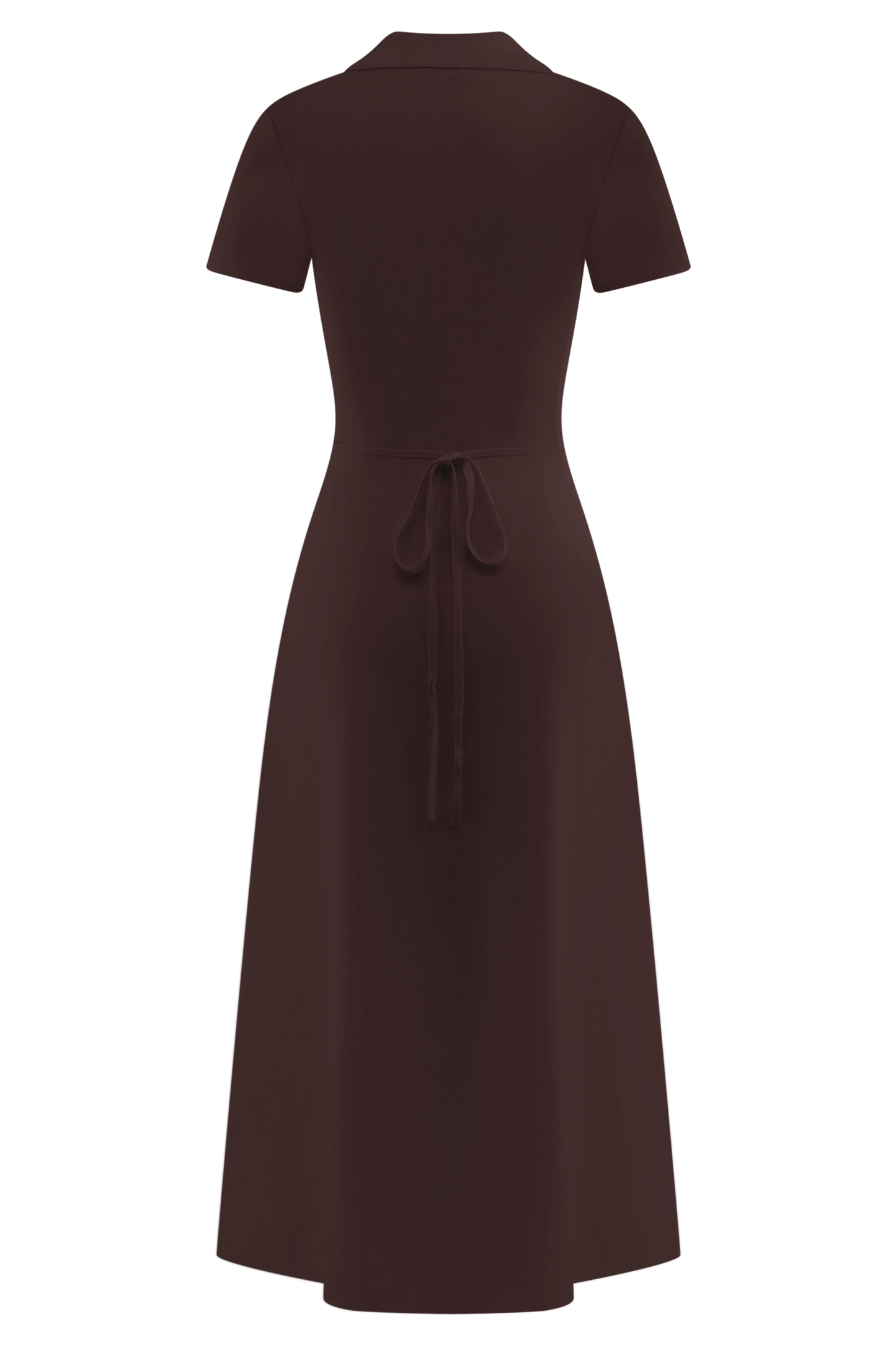 Pearson Short Sleeve Knit Midi Dress - Chocolate