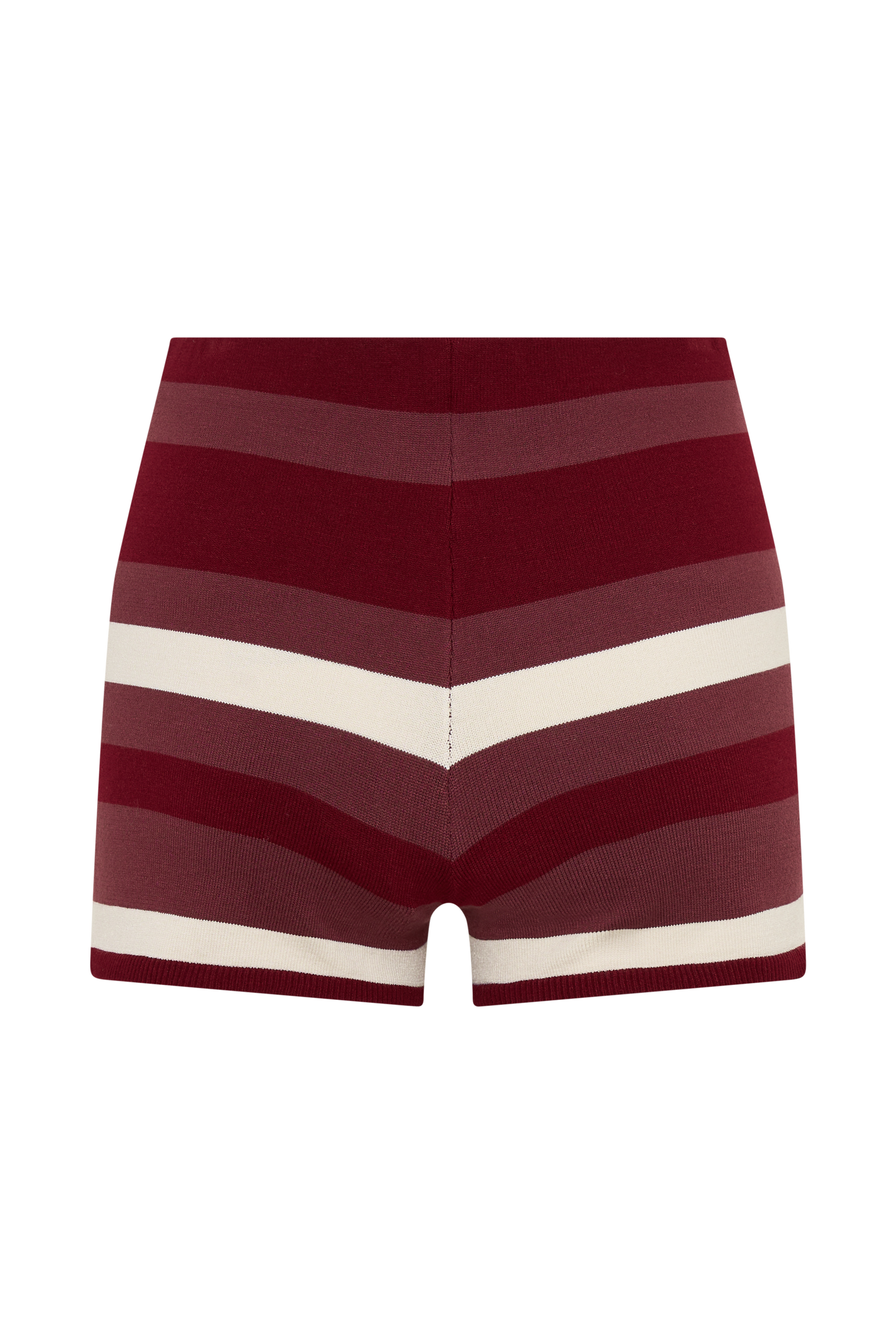 Philly Stripe Knit Short - Burgundy/Cream