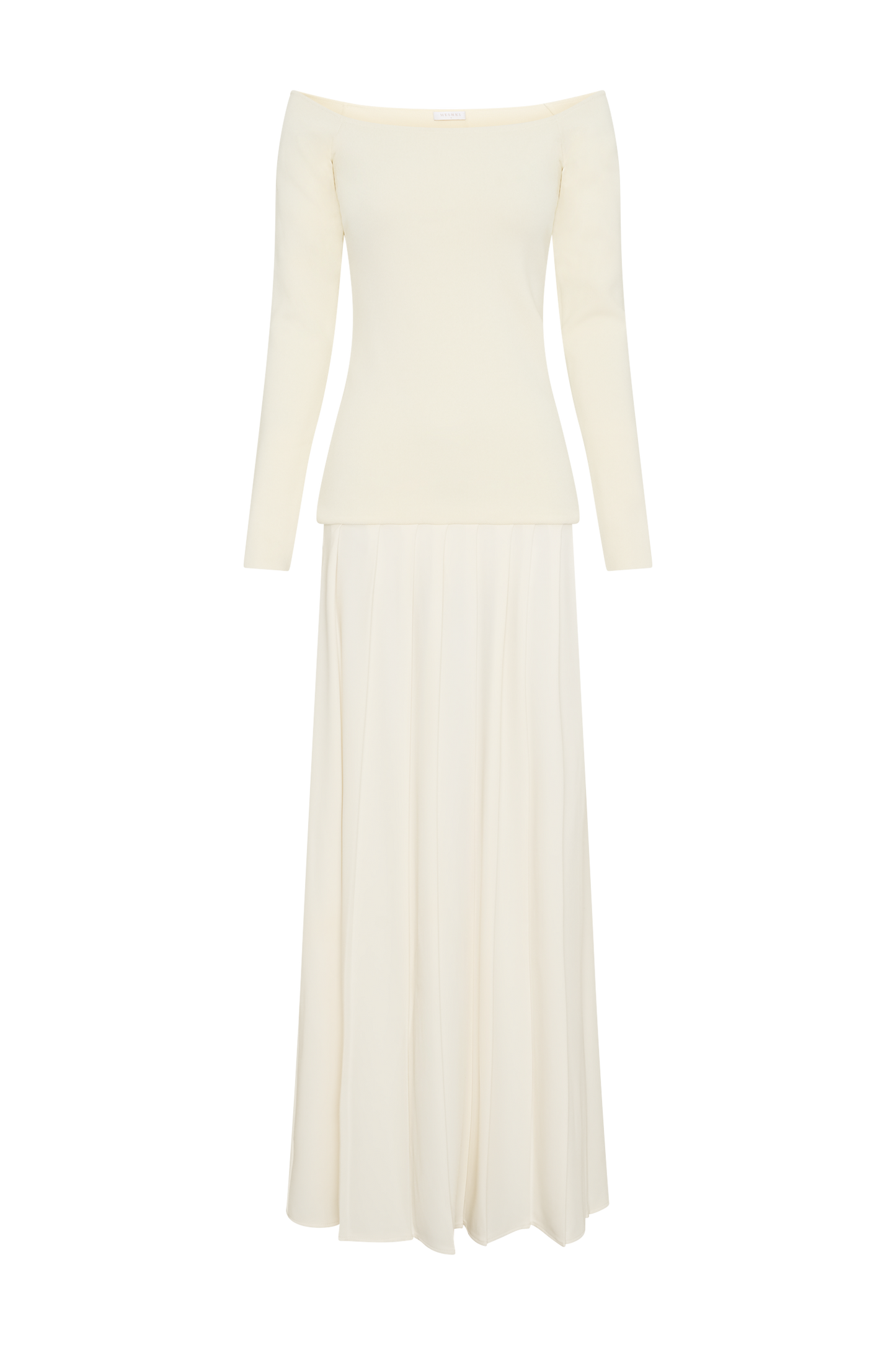 Presley Knit Off Shoulder Maxi Dress - Ivory