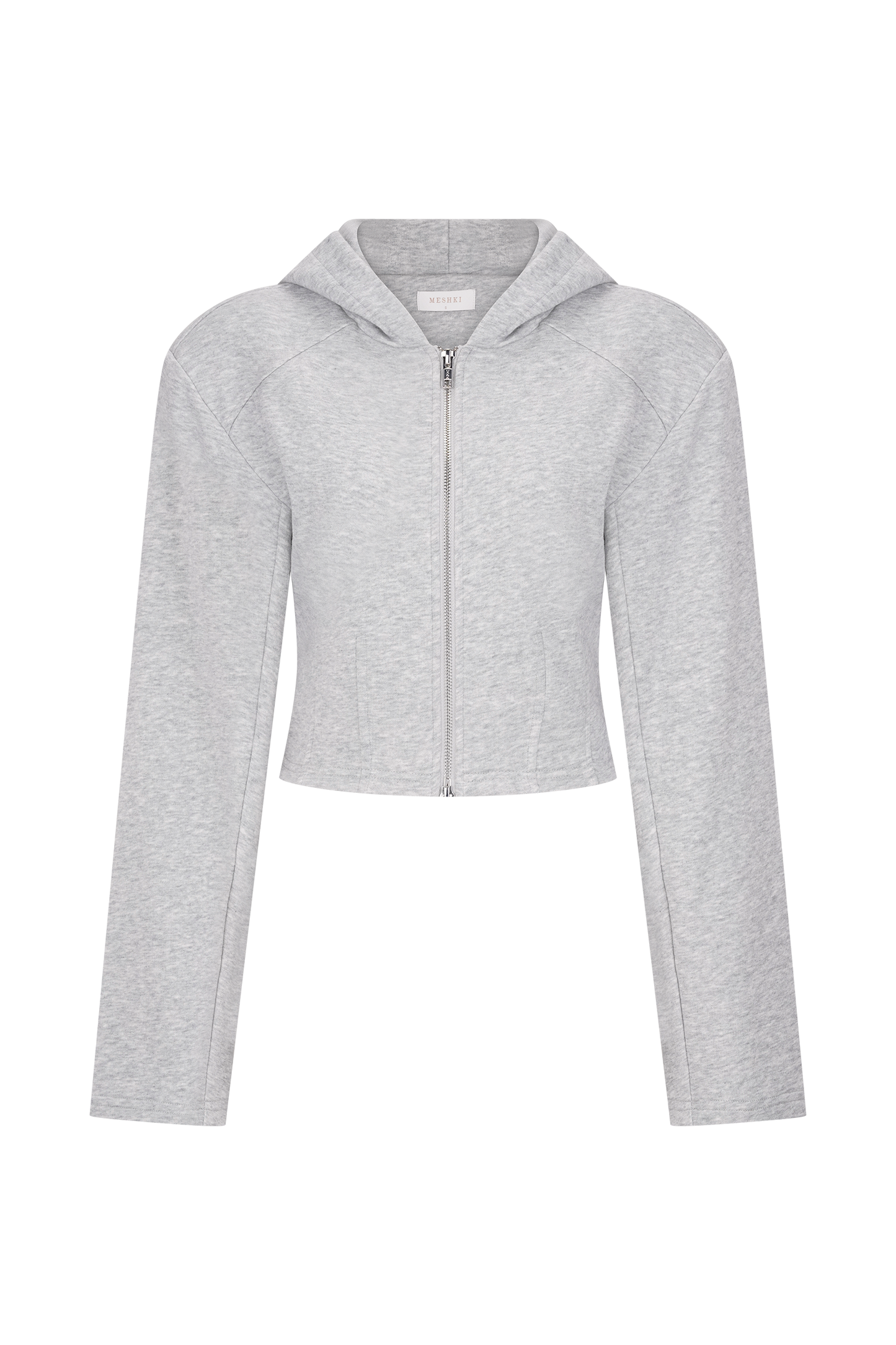 Quinn Zip Up Hoodie - Light Grey Marle