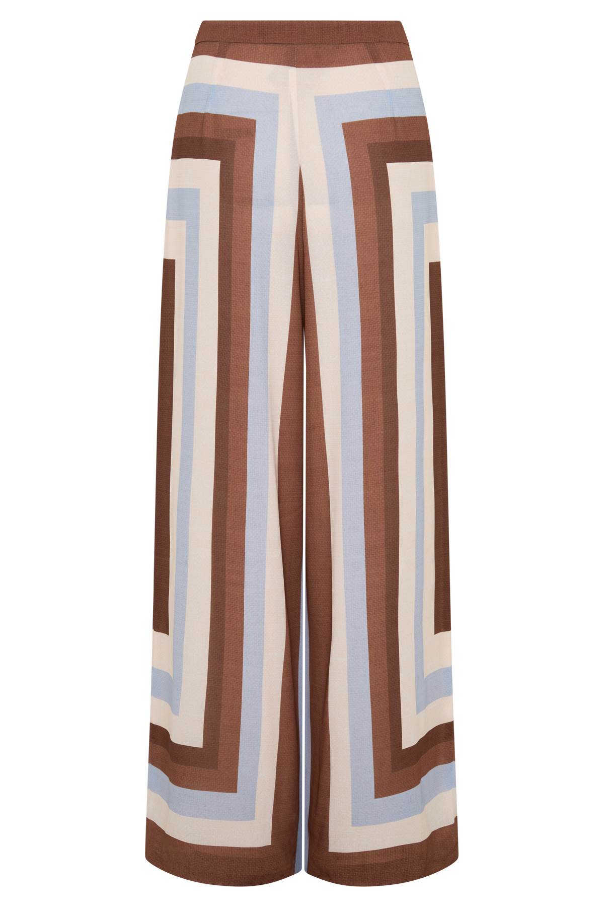 Rachel Chiffon Straight Leg Pants - Blue Stripe