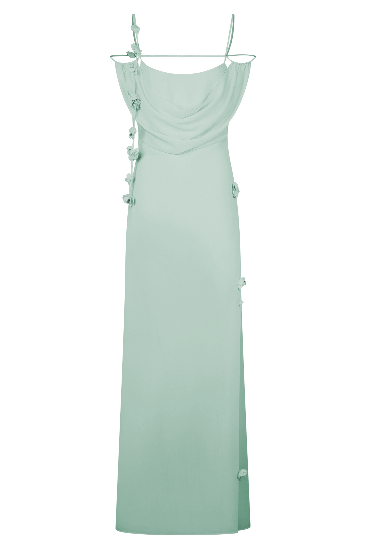 Rosalie Floral Chiffon Maxi Dress - Lagoon