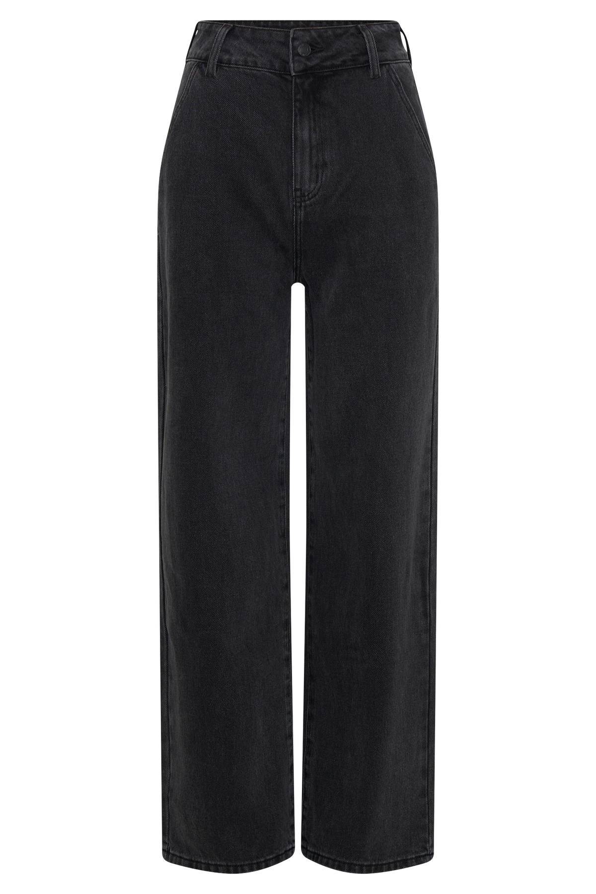 Roxy Wide Leg High Waist Denim Jeans - Washed Black