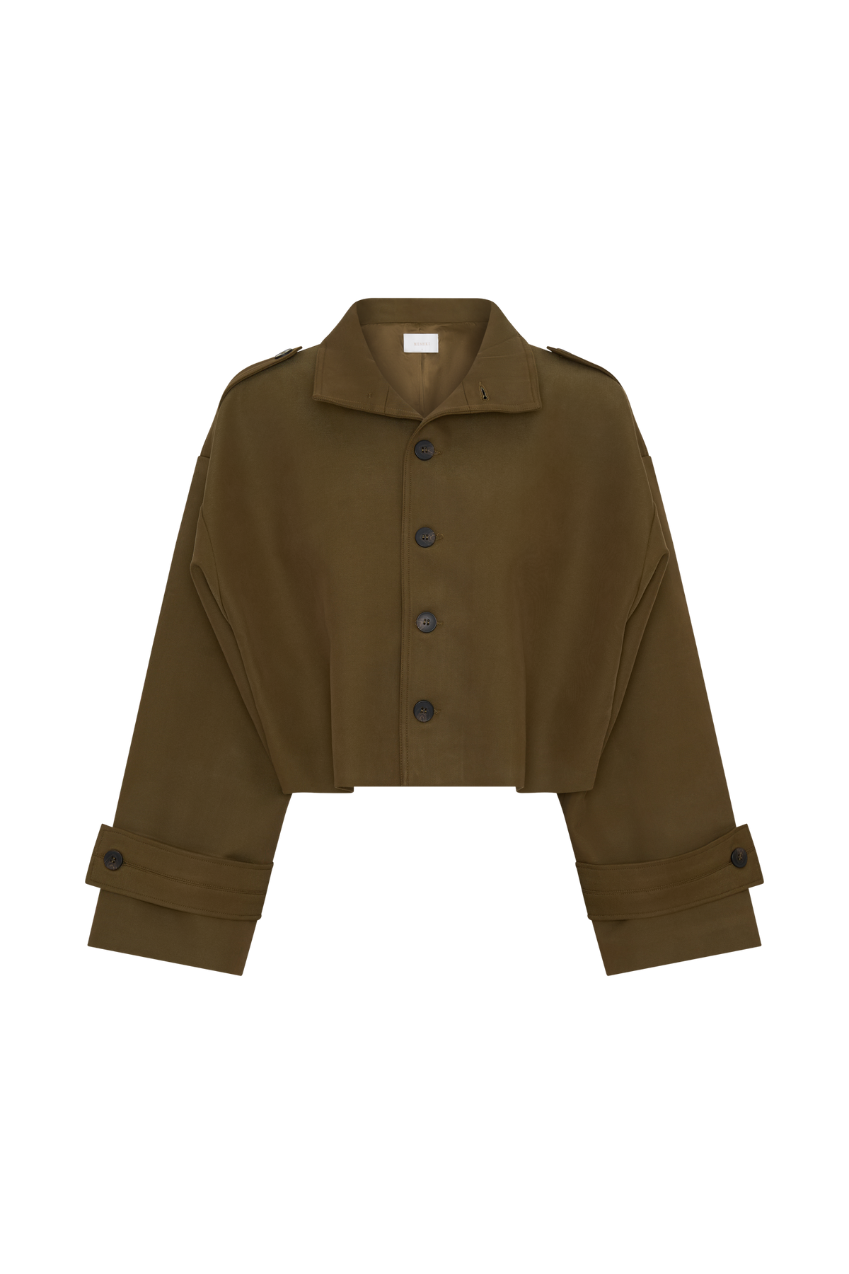 Rue Funnel Neck Bomber Jacket - Khaki