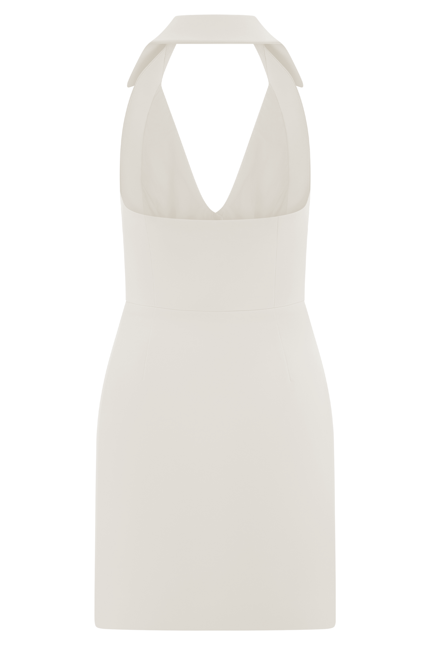 Ruth Cotton Halter Mini Dress - Ivory