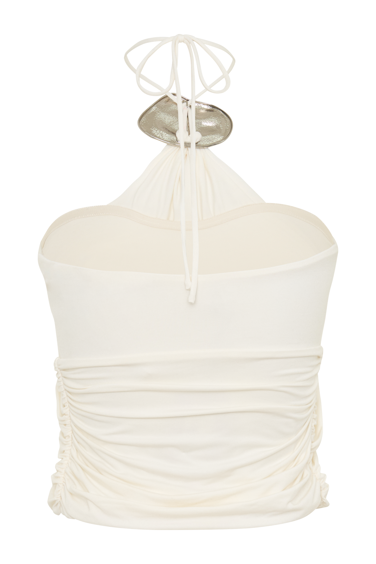 Sade Halter Top With Hardware - Ivory