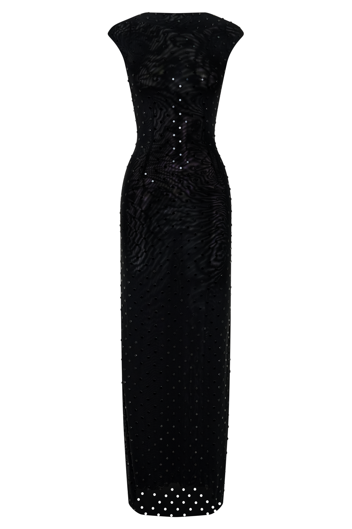 Samara Sleeveless Diamante Maxi Dress - Black