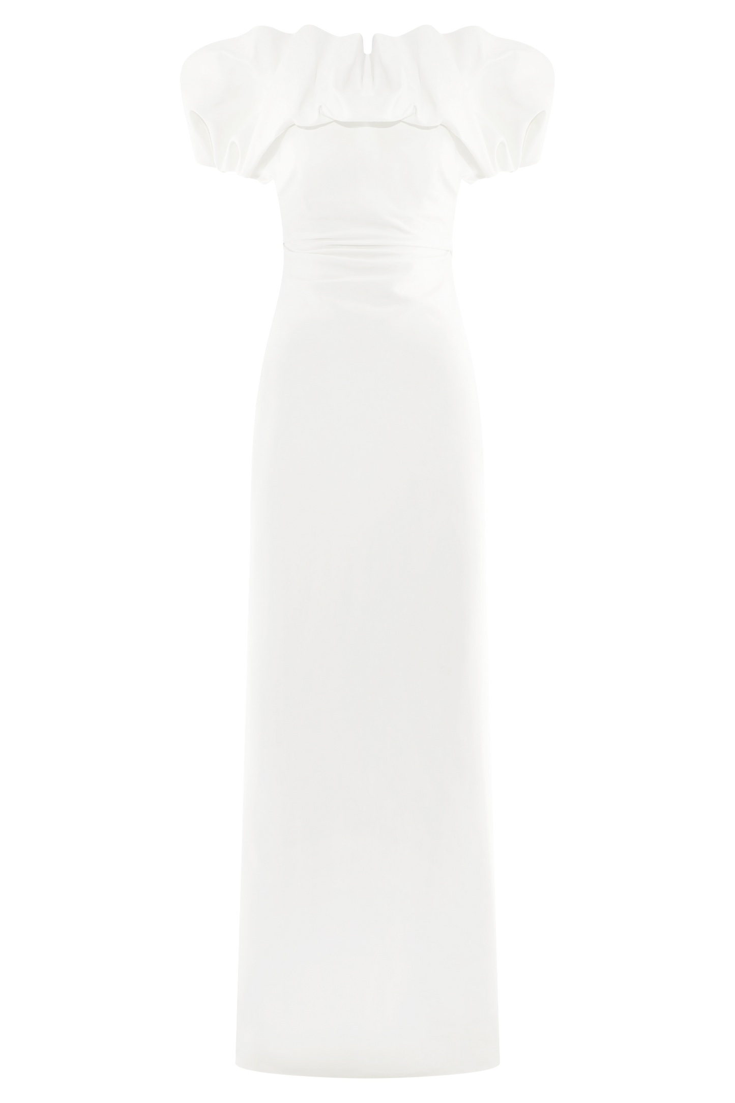 Sariya Sculptural Maxi Dress - White
