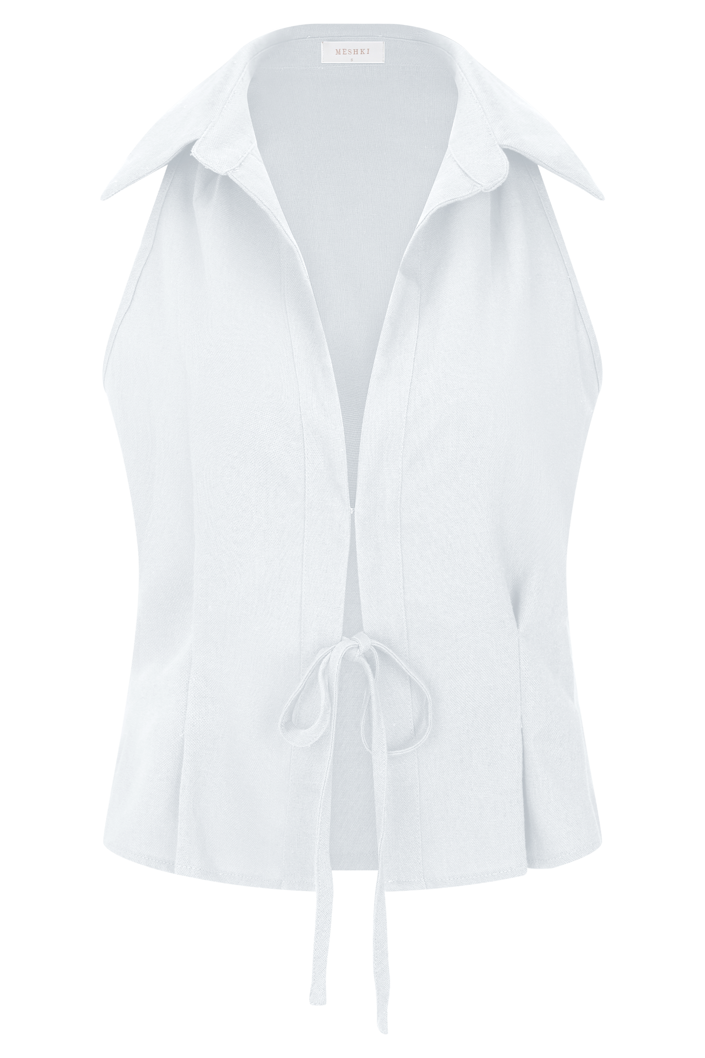 Scout Sleeveless Linen Shirt - White