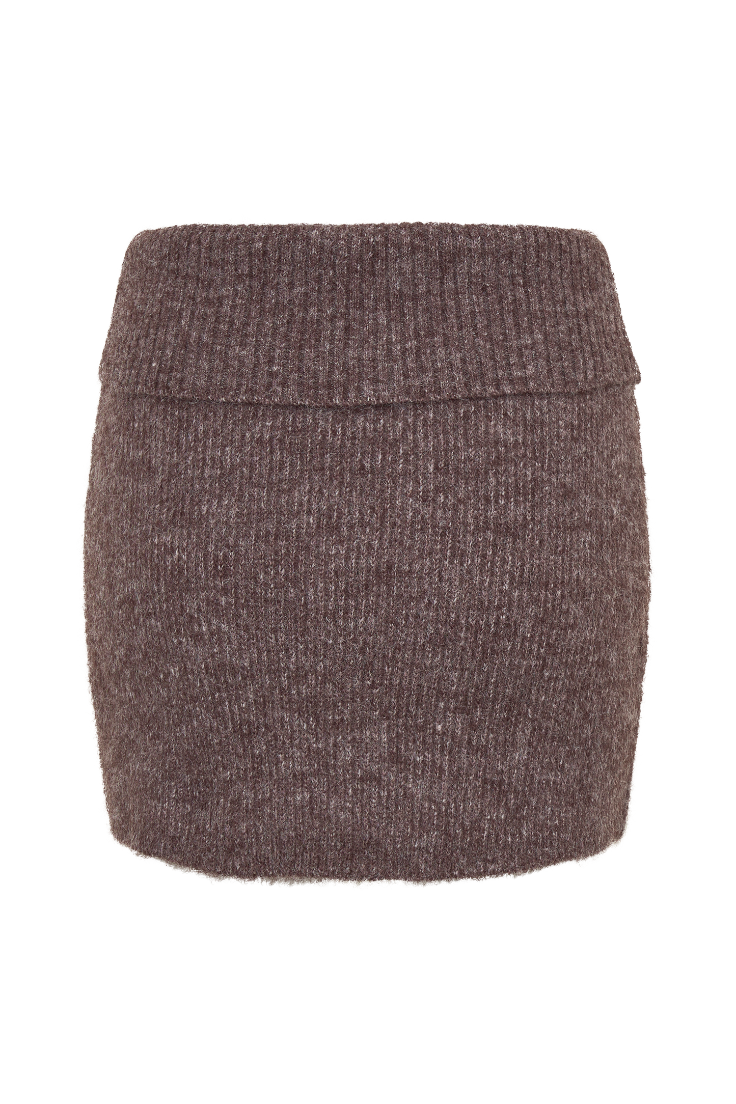 Skylaine Knit Mini Skirt - Brown Marle