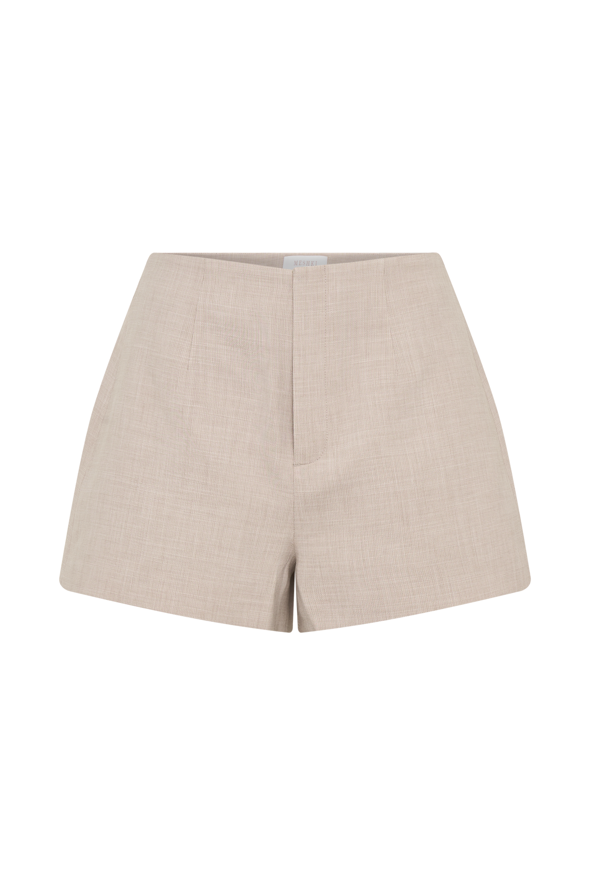 Solenne Suiting Shorts - Natural Marle