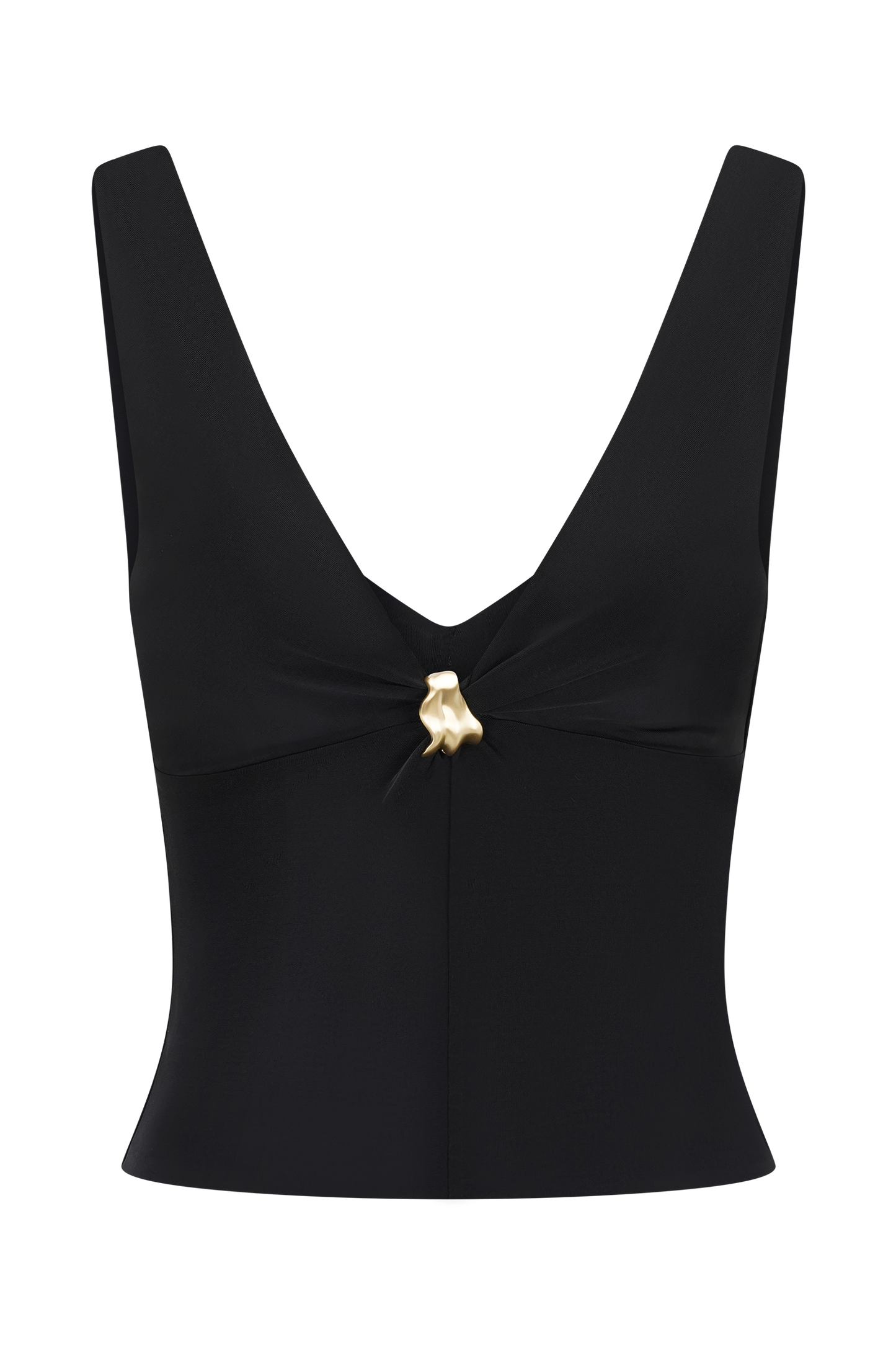 Spencer Slinky Top with Hardware - Black