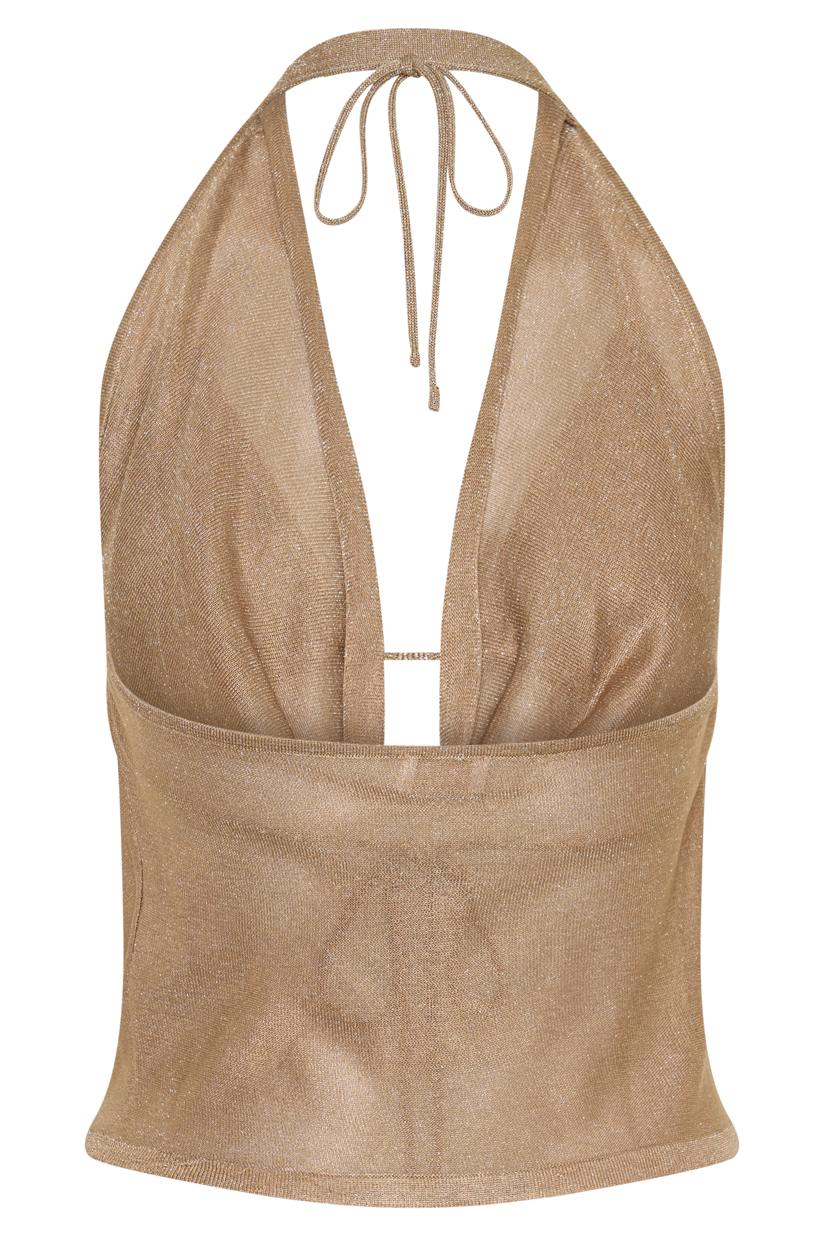 Stan Lurex Cowl Neck Top - Gold