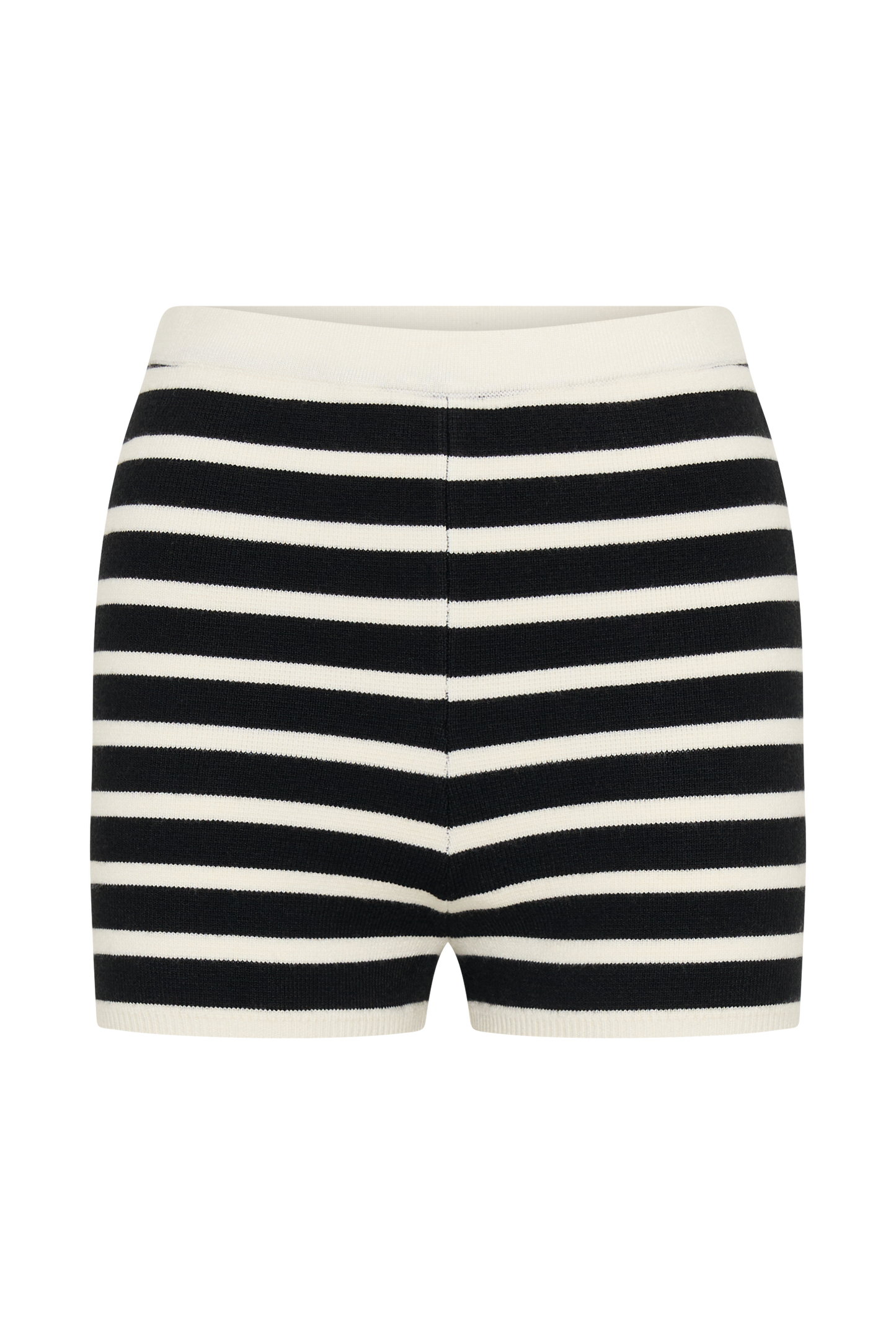 Tabitha Stripe Knit Shorts - Black/White