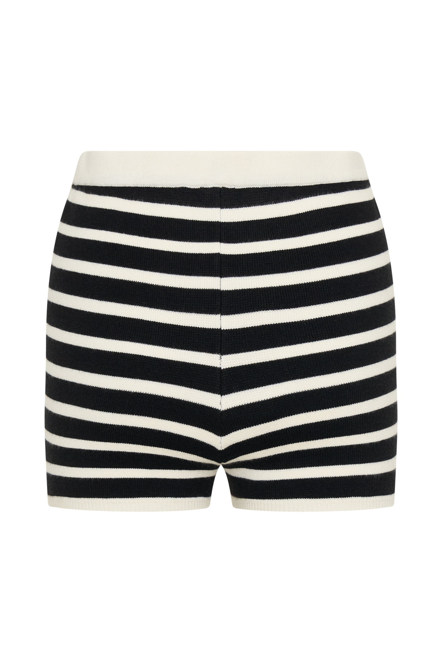 Tabitha Stripe Knit Shorts - Black/White