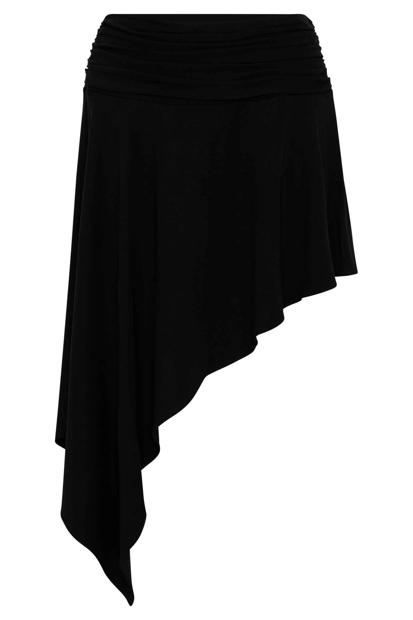 Talise Modal Hankie Midi Skirt - Black