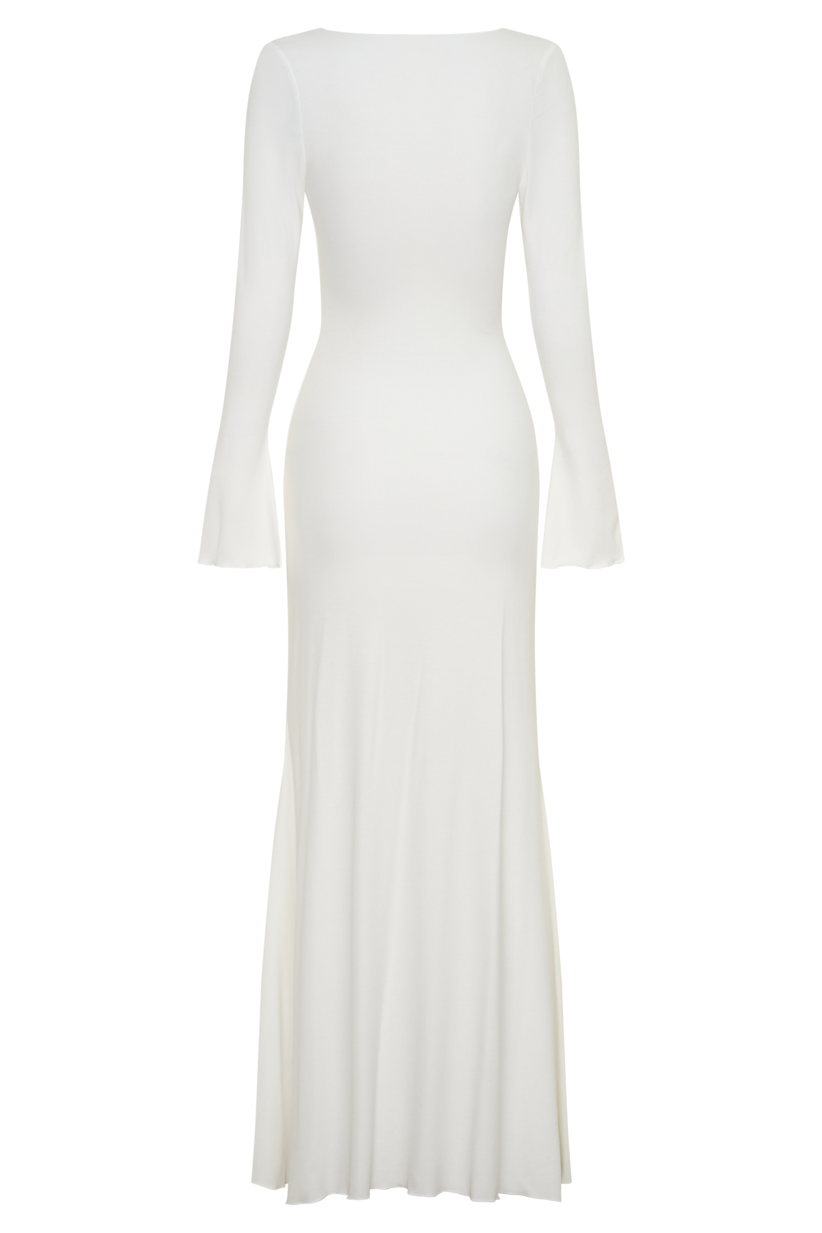 Tanya Buttoned Long Sleeve Maxi Dress - White