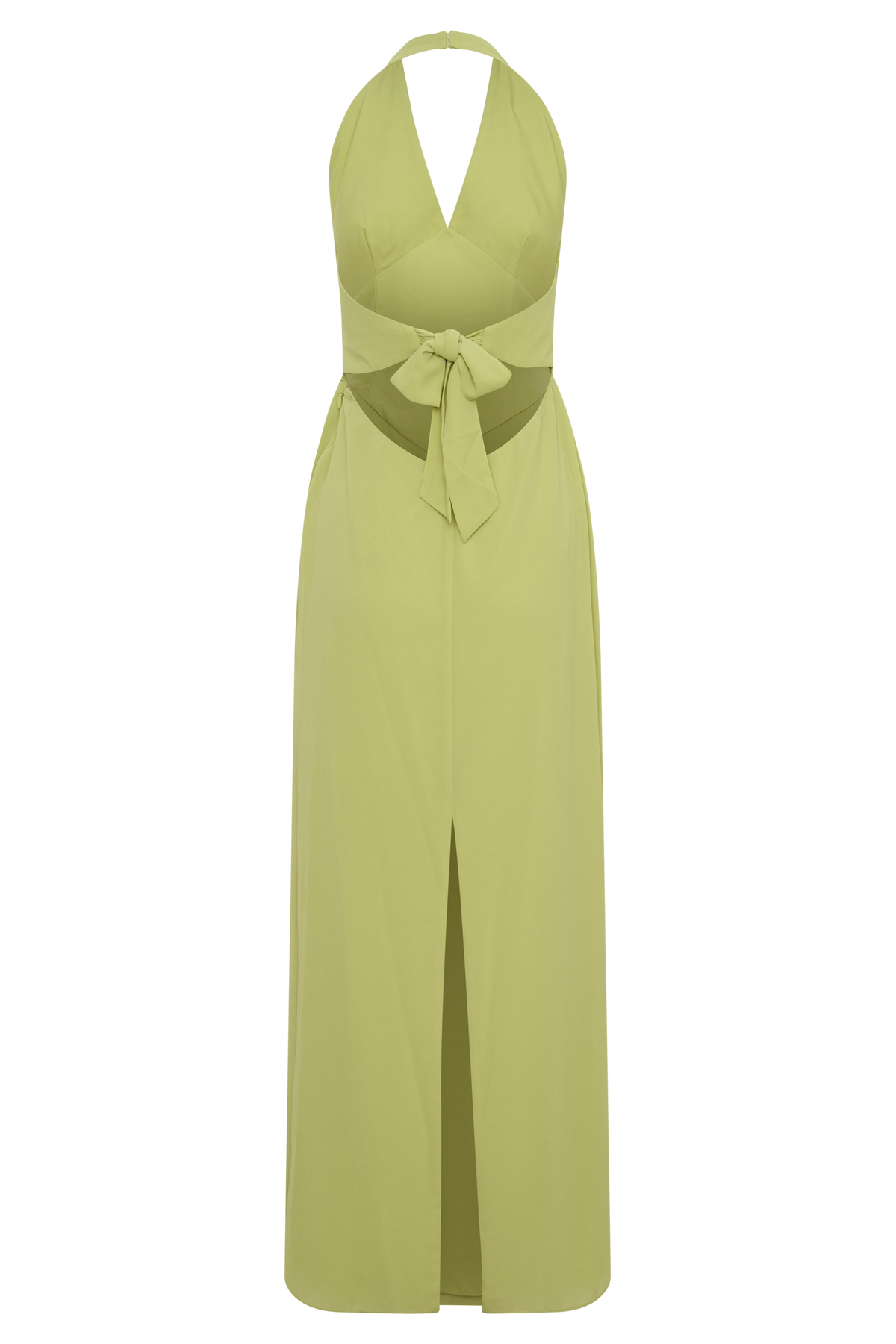 Valentina Chiffon Halter Maxi Dress - Pistachio