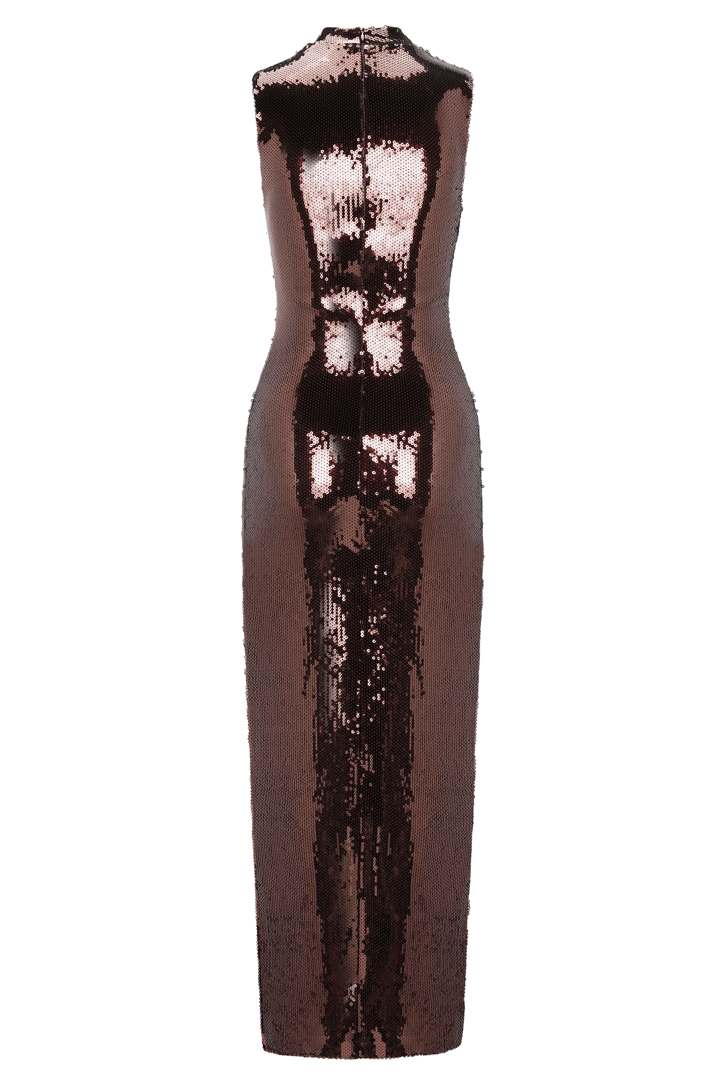 Veronica Sequin Midi Dress - Chocolate
