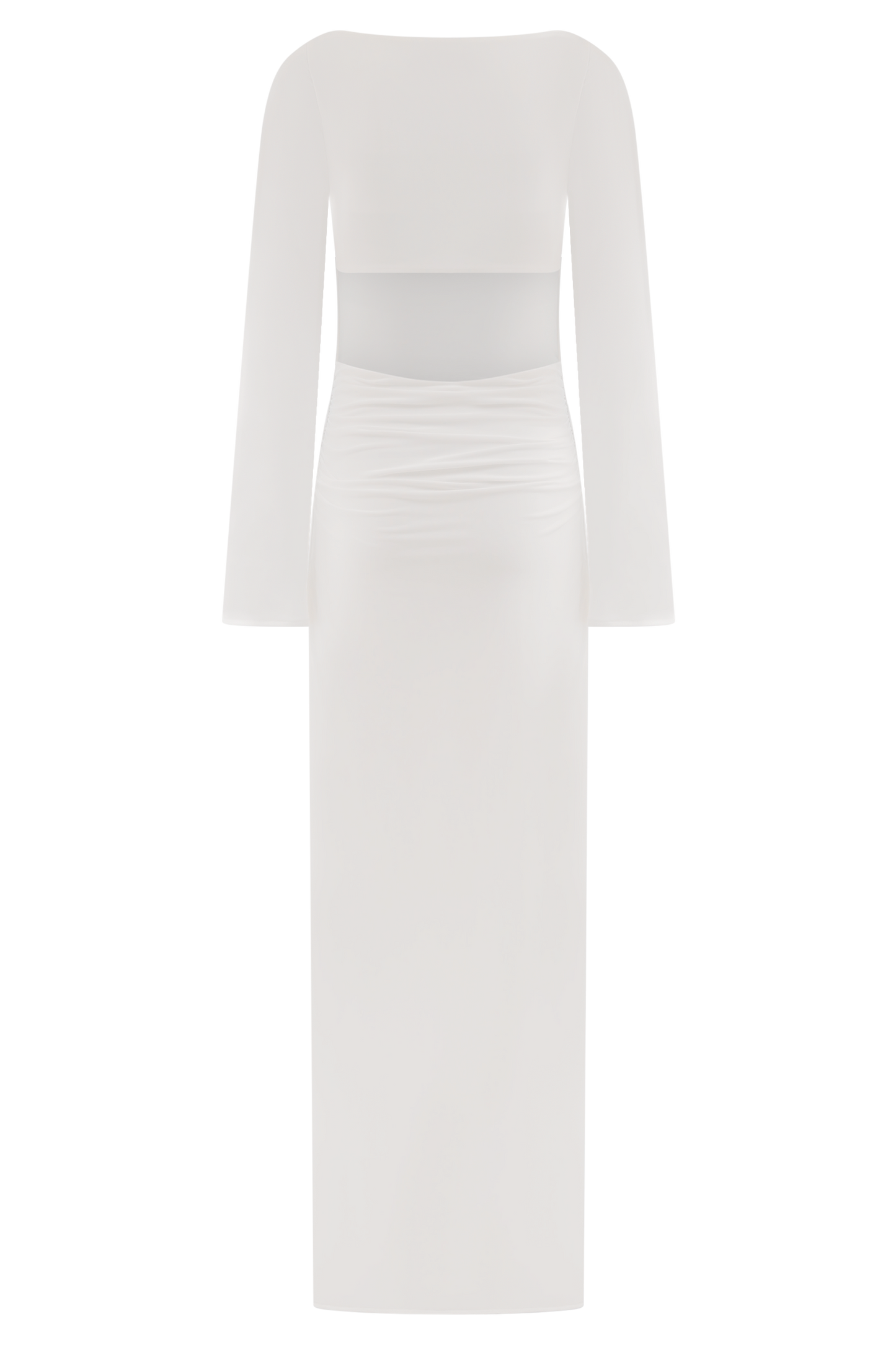 Vienna Slinky Cut Out Maxi Dress - White