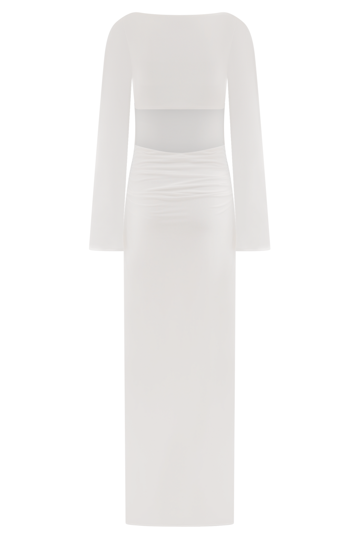 Vienna Slinky Cut Out Maxi Dress - White