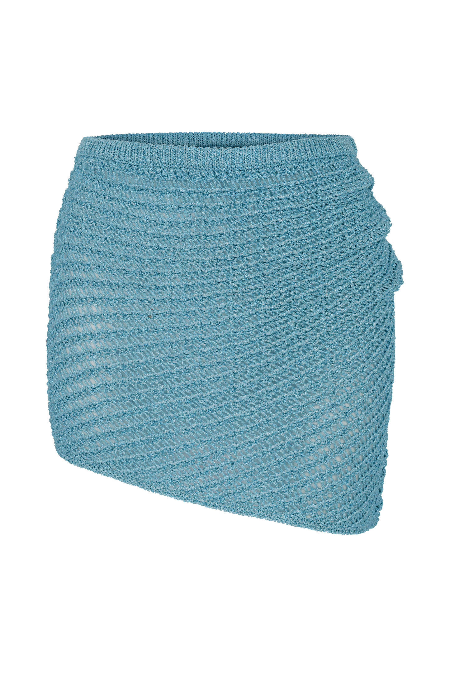 Waverley Metallic Knit Mini Skirt - Blue