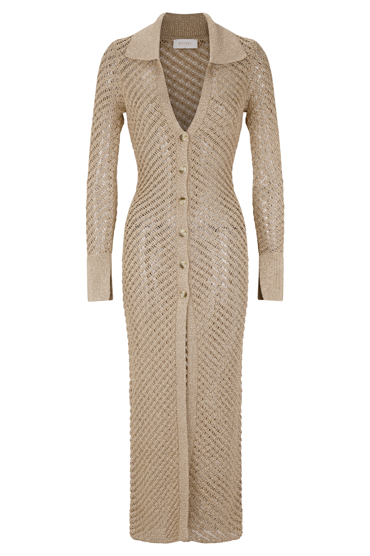 Waverley Metallic Knit Swim Cover Up - Gold